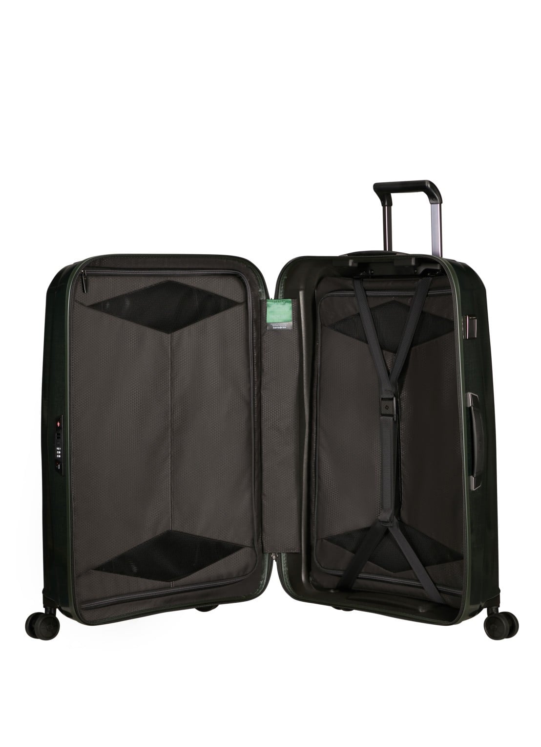Samsonite Major-Lite spinner 77 cm - voorkant 3 donkergroen