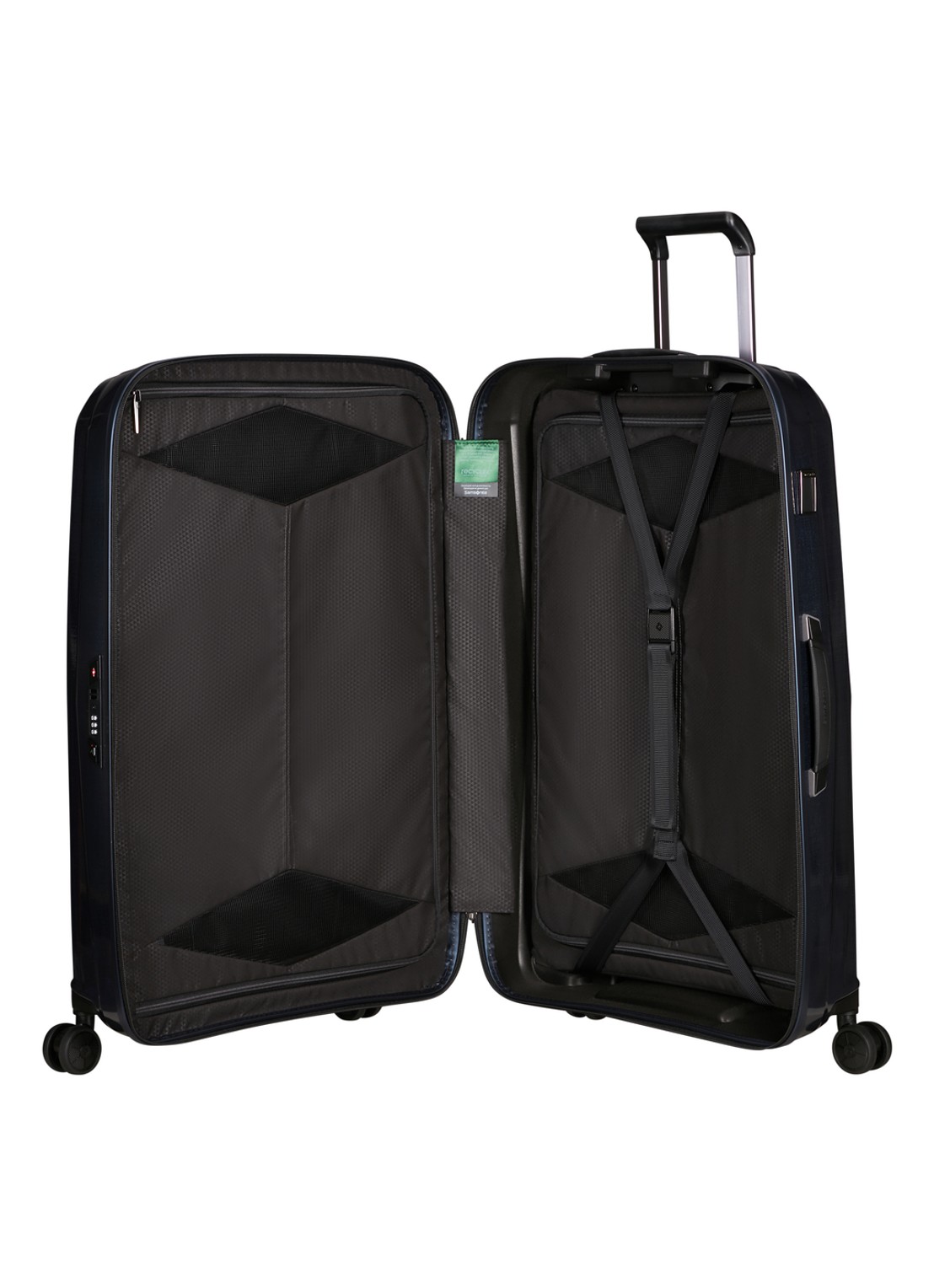 Samsonite Major-Lite spinner 77 cm - achterkant donkerblauw