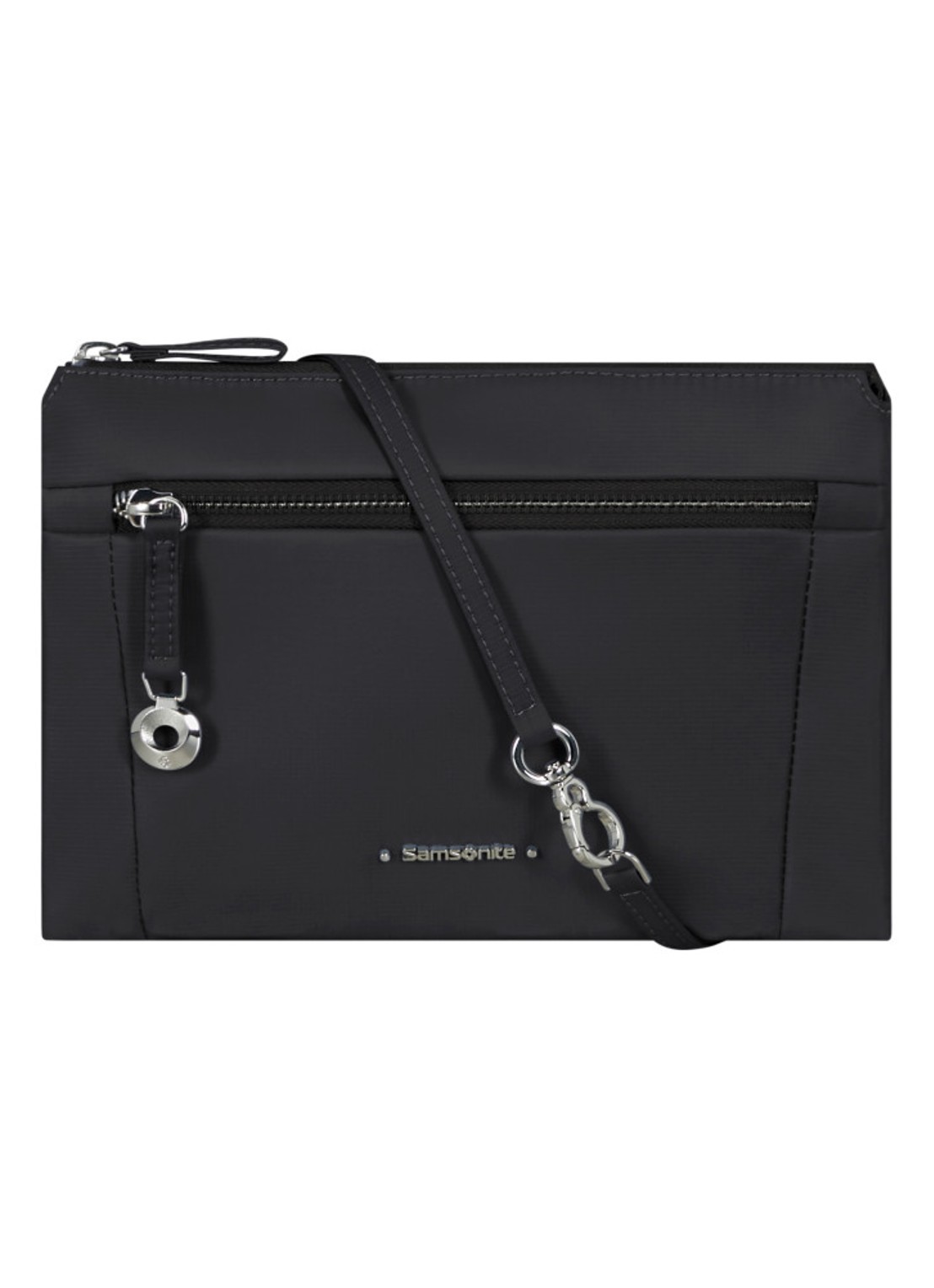 Samsonite Move Journey Mini schoudertas met logo - voorkant zwart