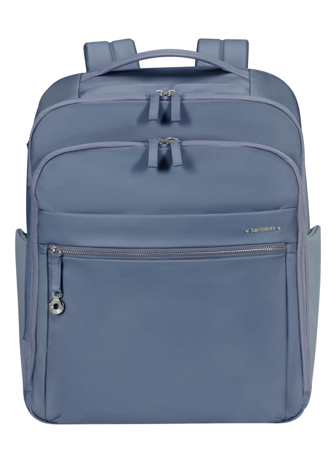 Samsonite Move Journey rugzak met logo - voorkant 3 staalblauw