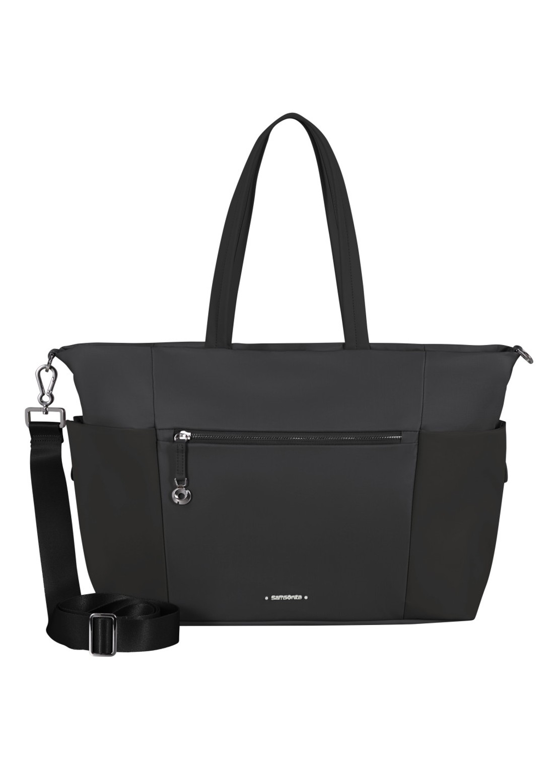 Samsonite Move Journey schoudertas met 14,1 inch laptopvak - voorkant 2 zwart