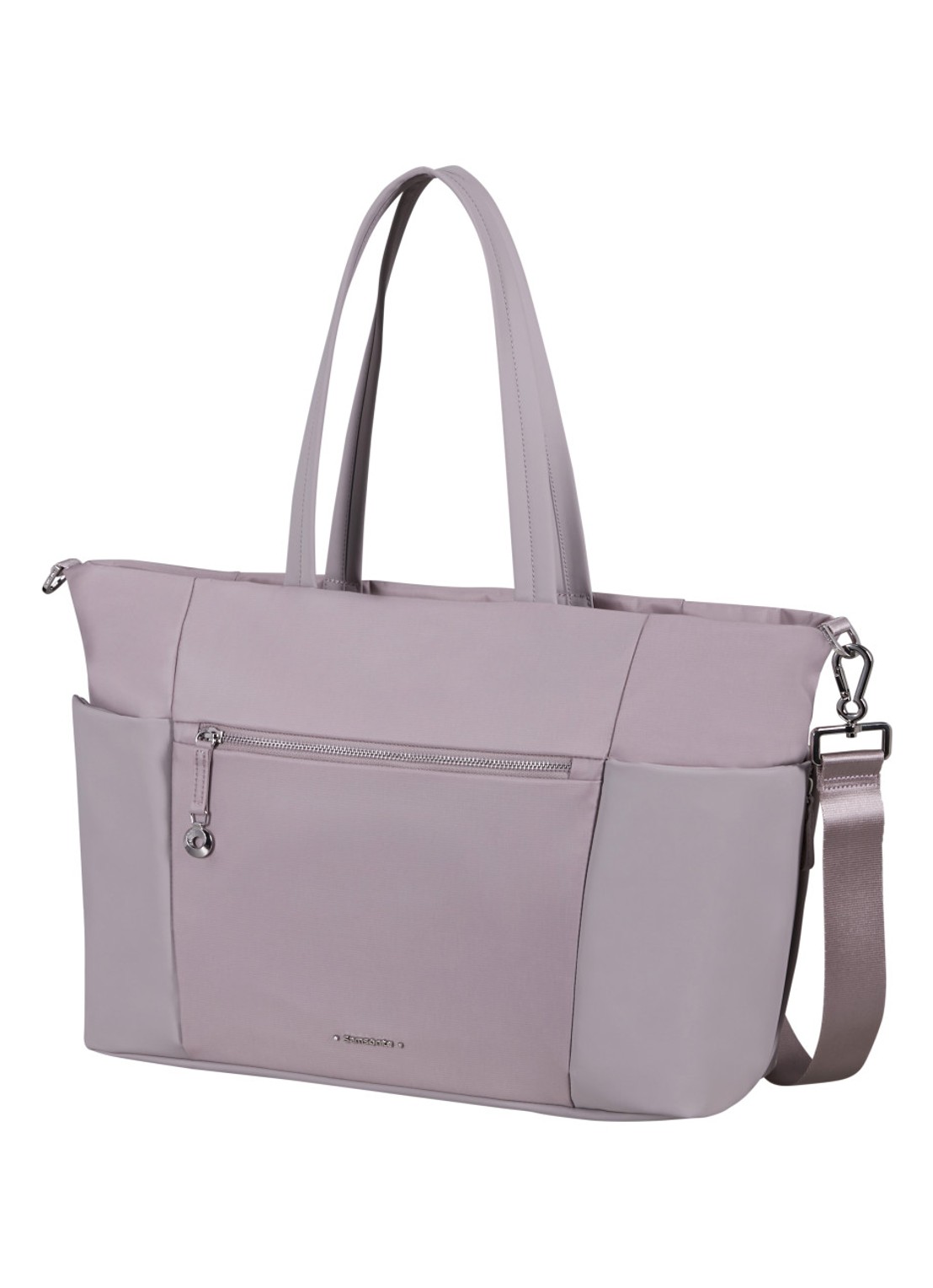 Samsonite Move Journey schoudertas met 14,1 inch laptopvak - voorkant 2 beige