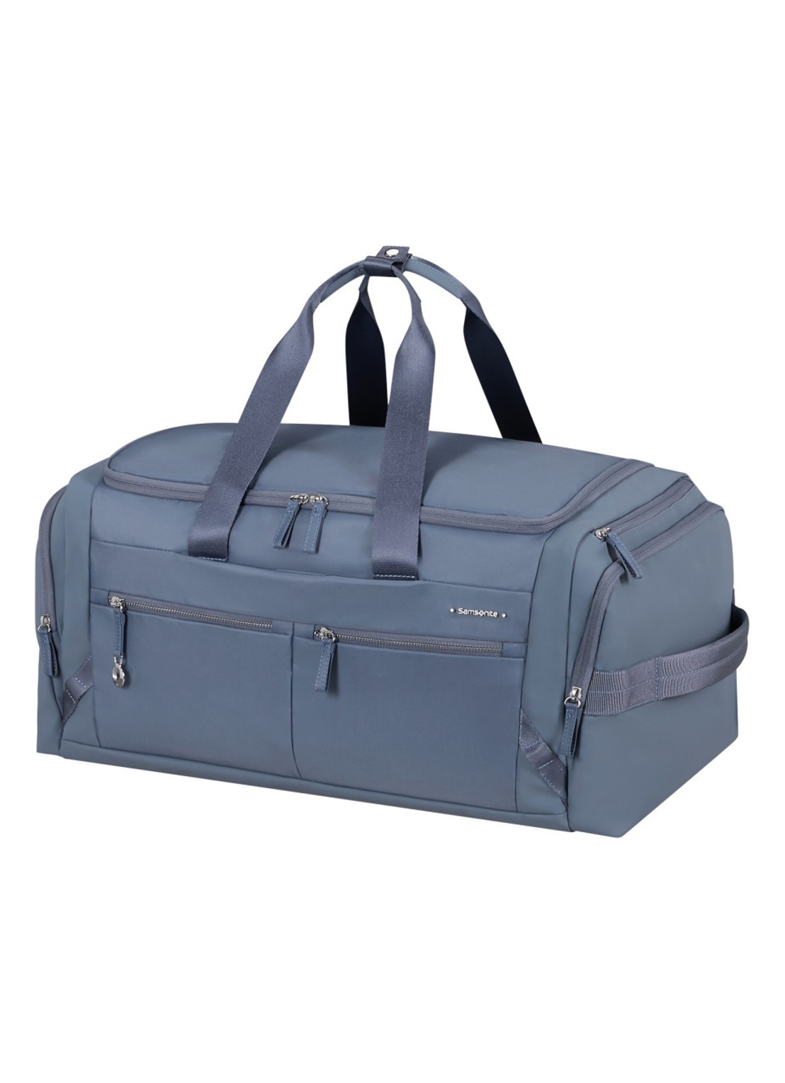 Samsonite Move Journey weekendtas met logo - voorkant 2 staalblauw
