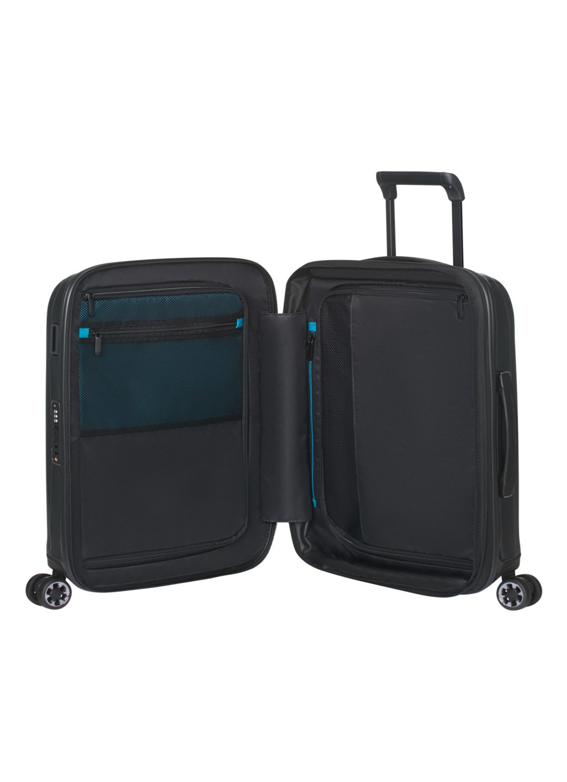 Samsonite Nexis vergrootbare spinner 55 cm - achterkant 5 zwart