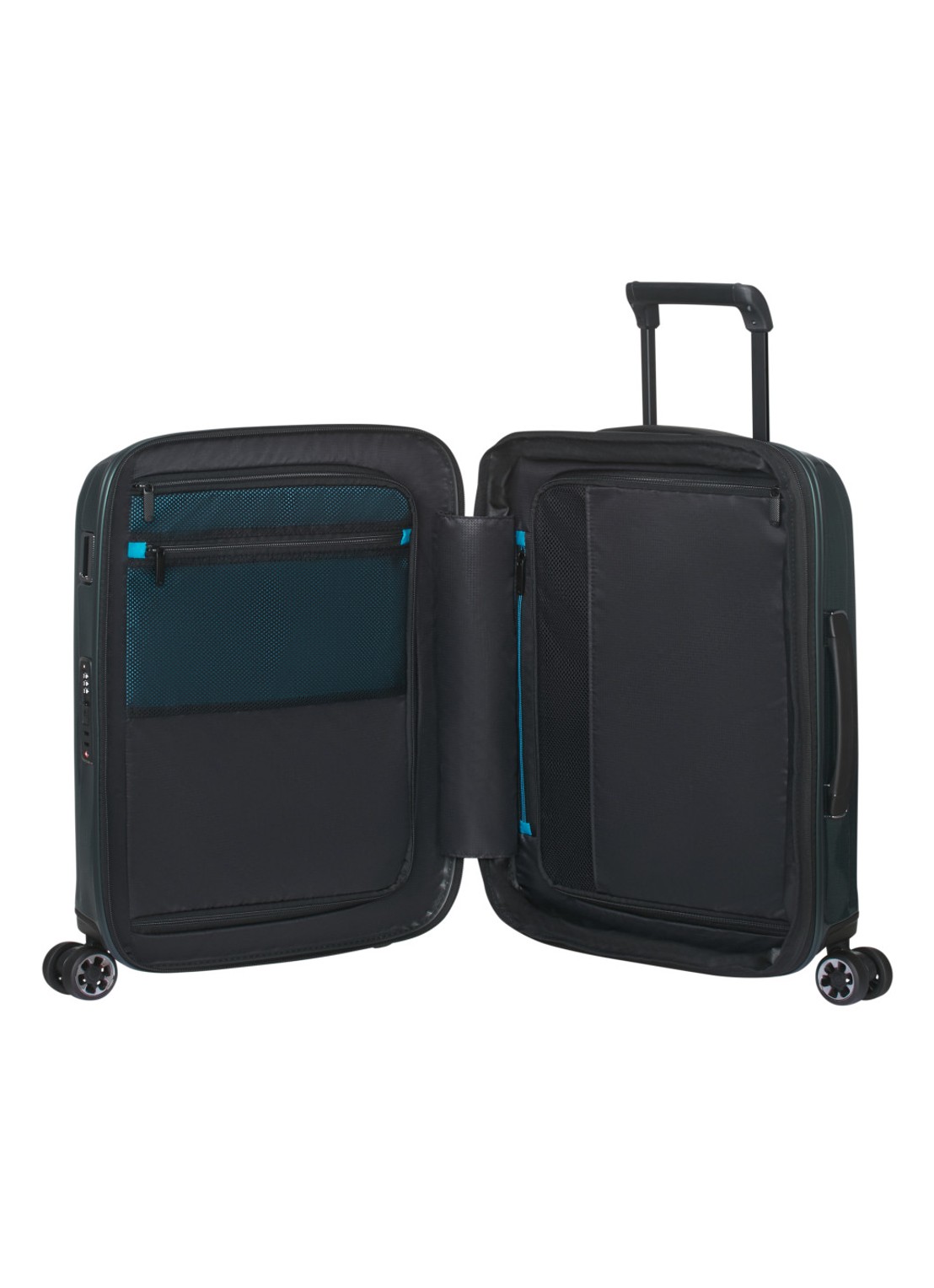 Samsonite Nexis vergrootbare spinner 55 cm - achterkant 5 donkergroen