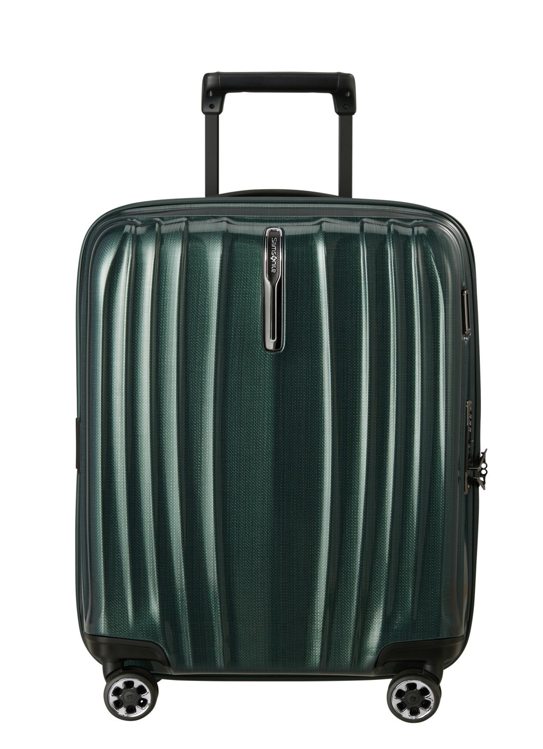 Samsonite Nexis vergrootbare spinner 55 cm - voorkant donkergroen