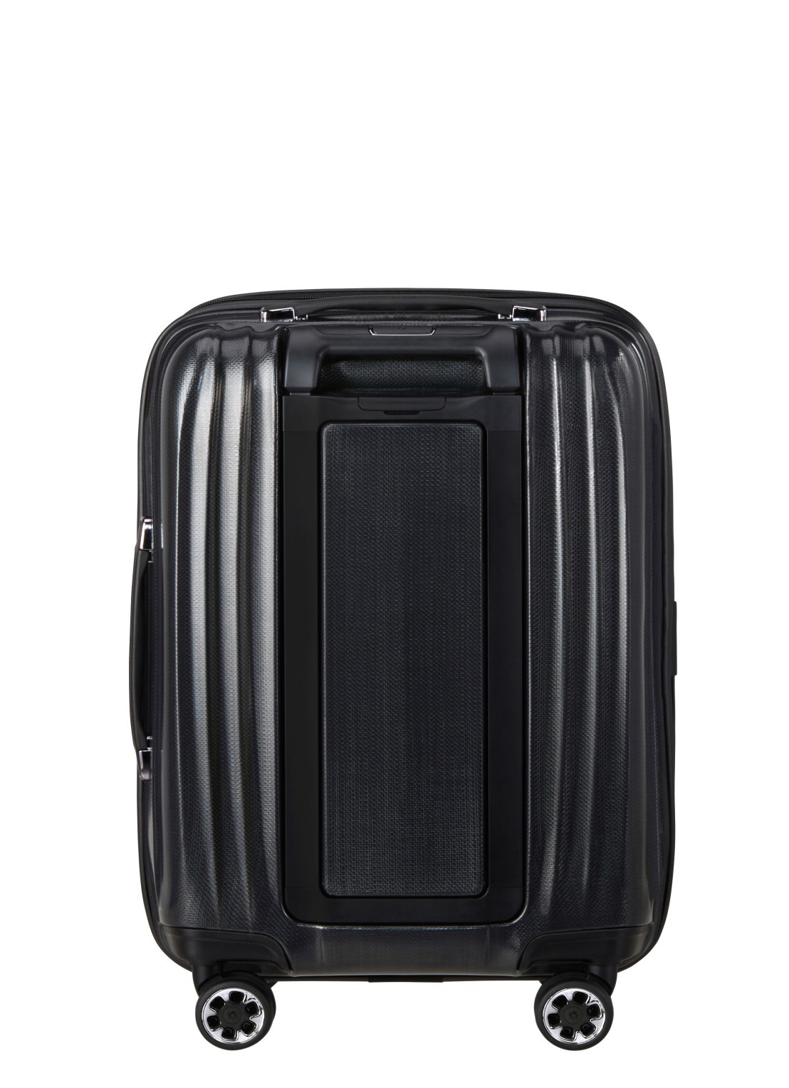 Samsonite Nexis vergrootbare spinner 55 cm - achterkant 3 zwart