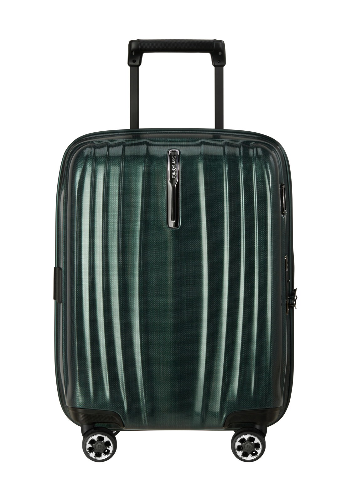 Samsonite Nexis vergrootbare spinner 55 cm - voorkant 2 donkergroen