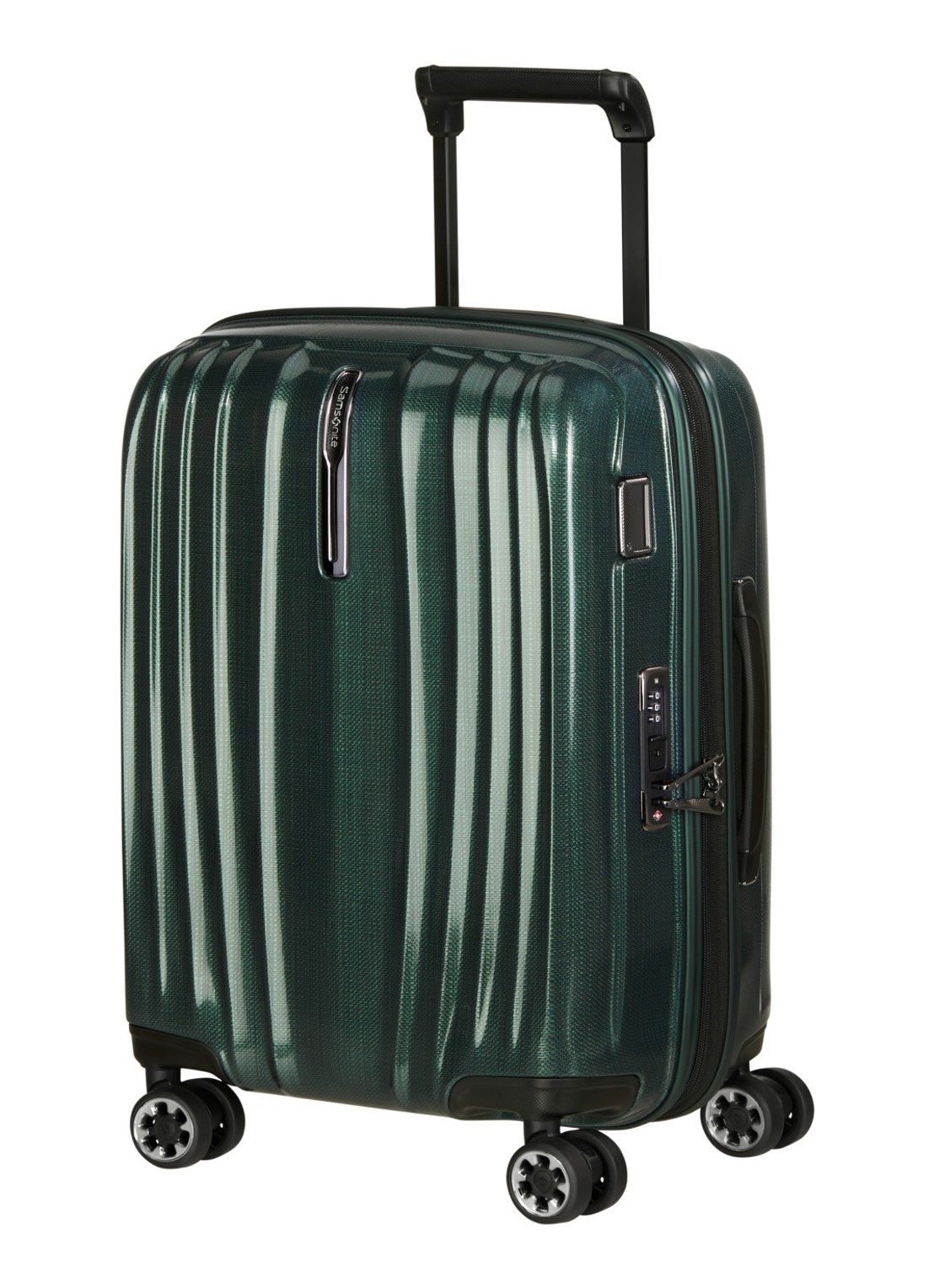 Samsonite Nexis vergrootbare spinner 55 cm - voorkant 3 donkergroen