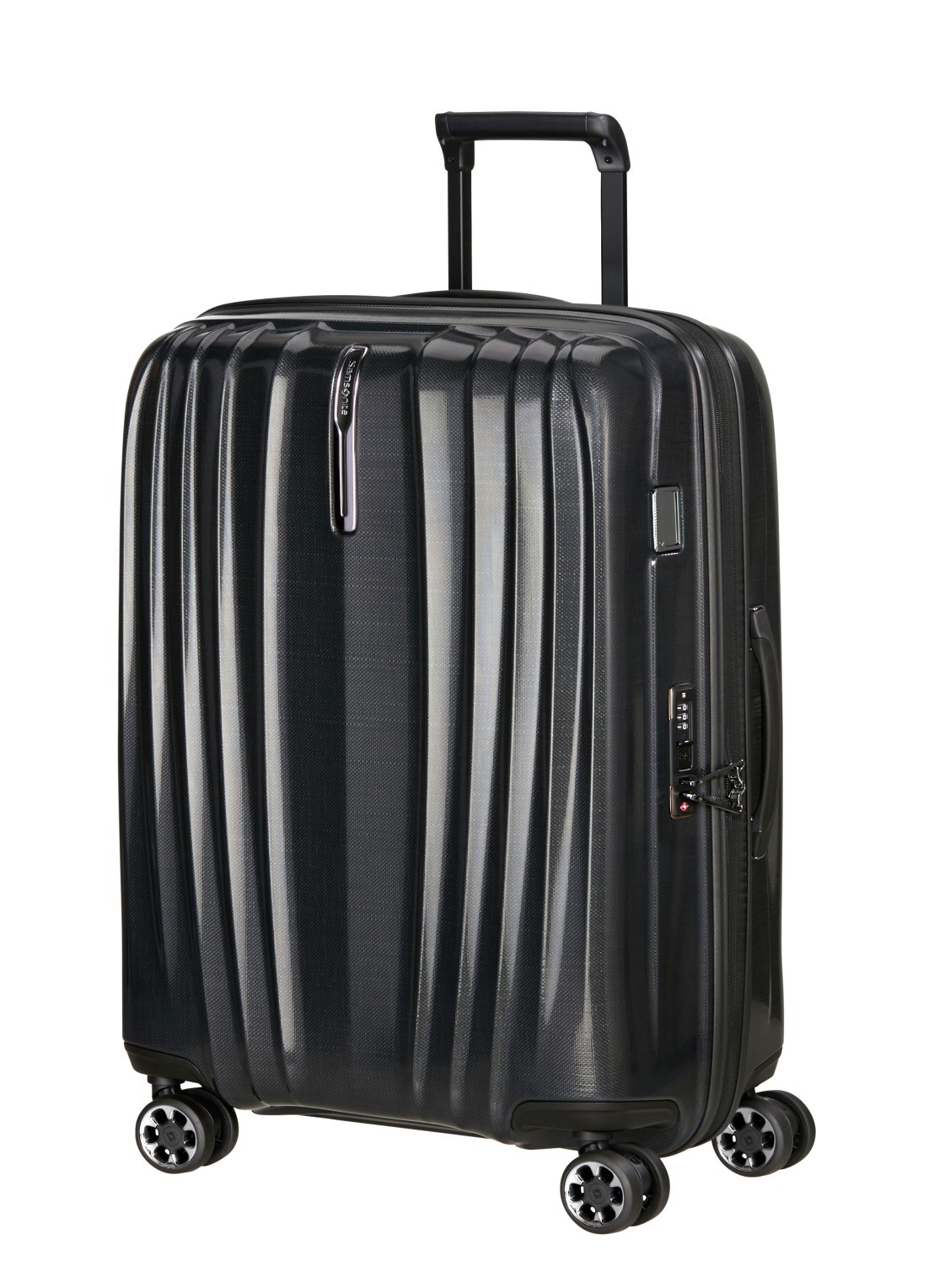 Samsonite Nexis vergrootbare spinner 70 cm - voorkant 4 zwart
