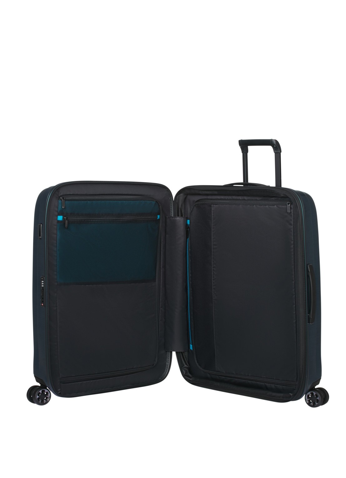 Samsonite Nexis vergrootbare spinner 70 cm - achterkant 4 petrol