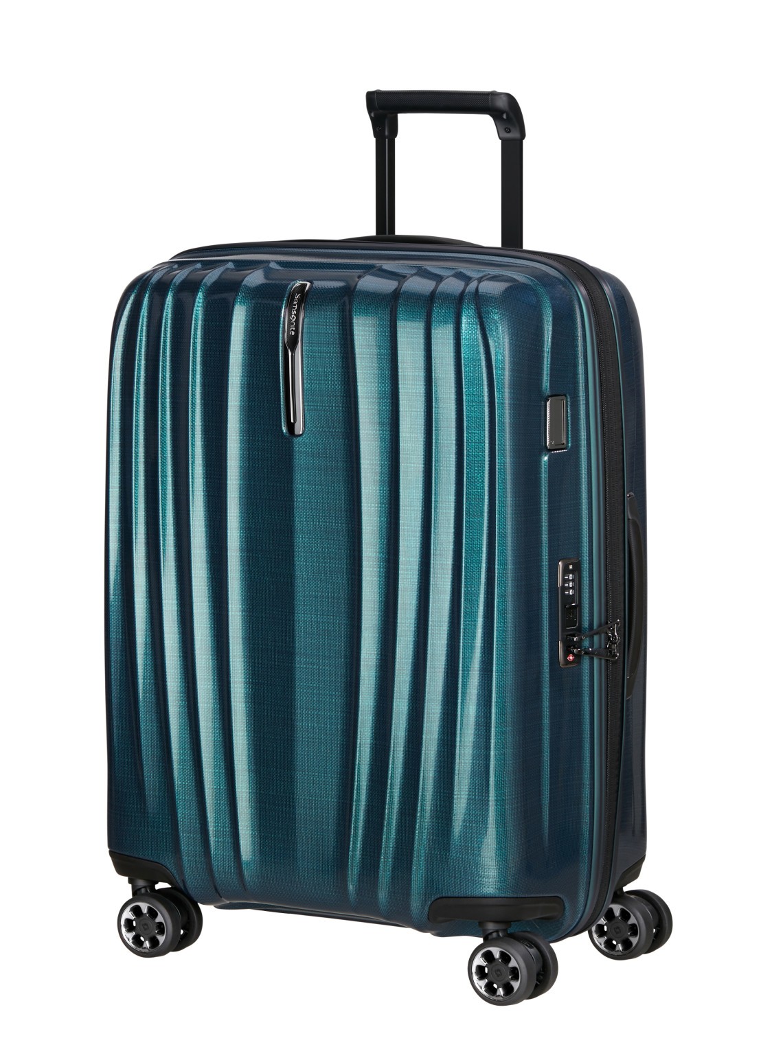 Samsonite Nexis vergrootbare spinner 70 cm - voorkant 2 petrol