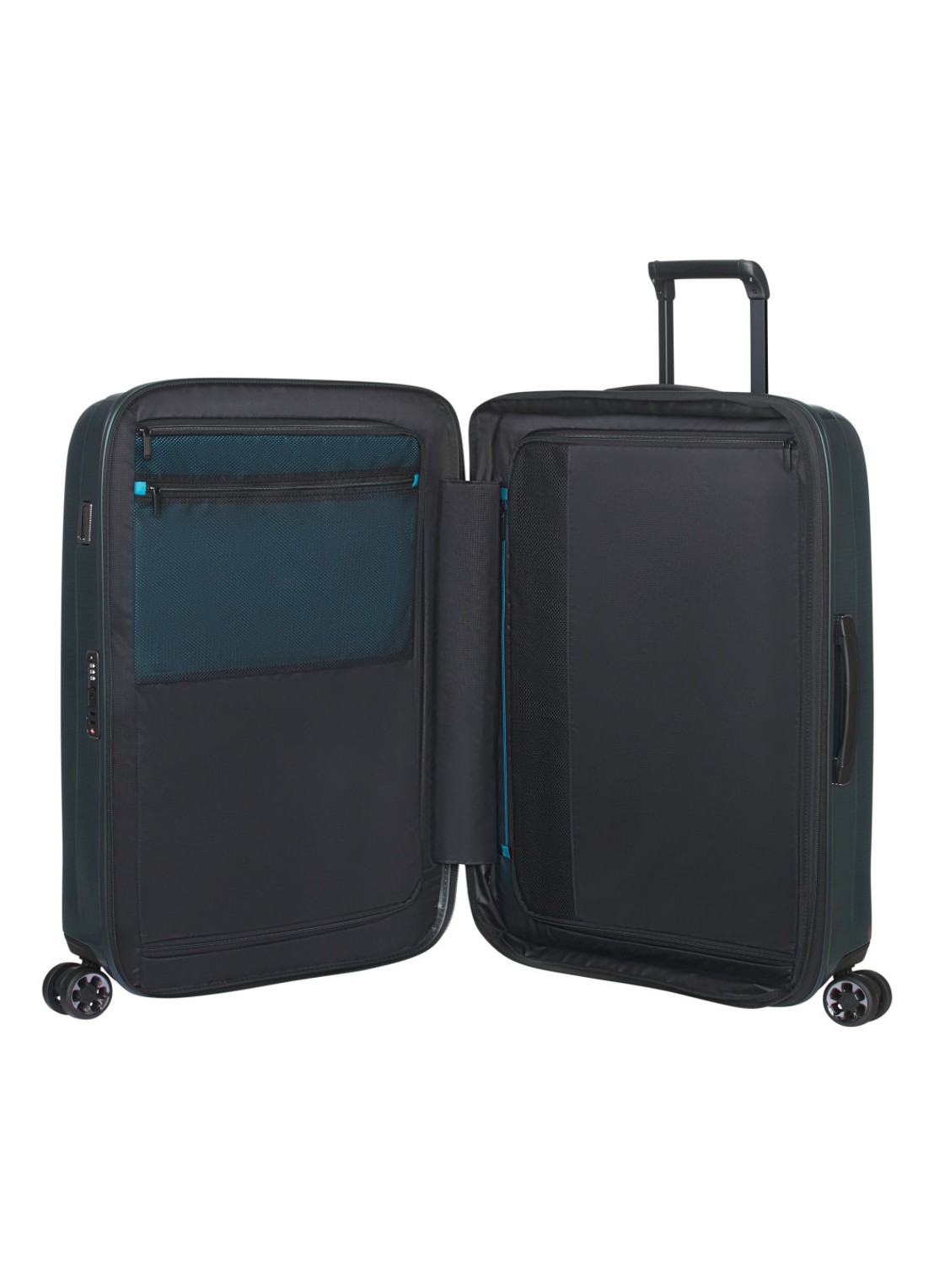 Samsonite Nexis vergrootbare spinner 70 cm - achterkant 4 donkergroen
