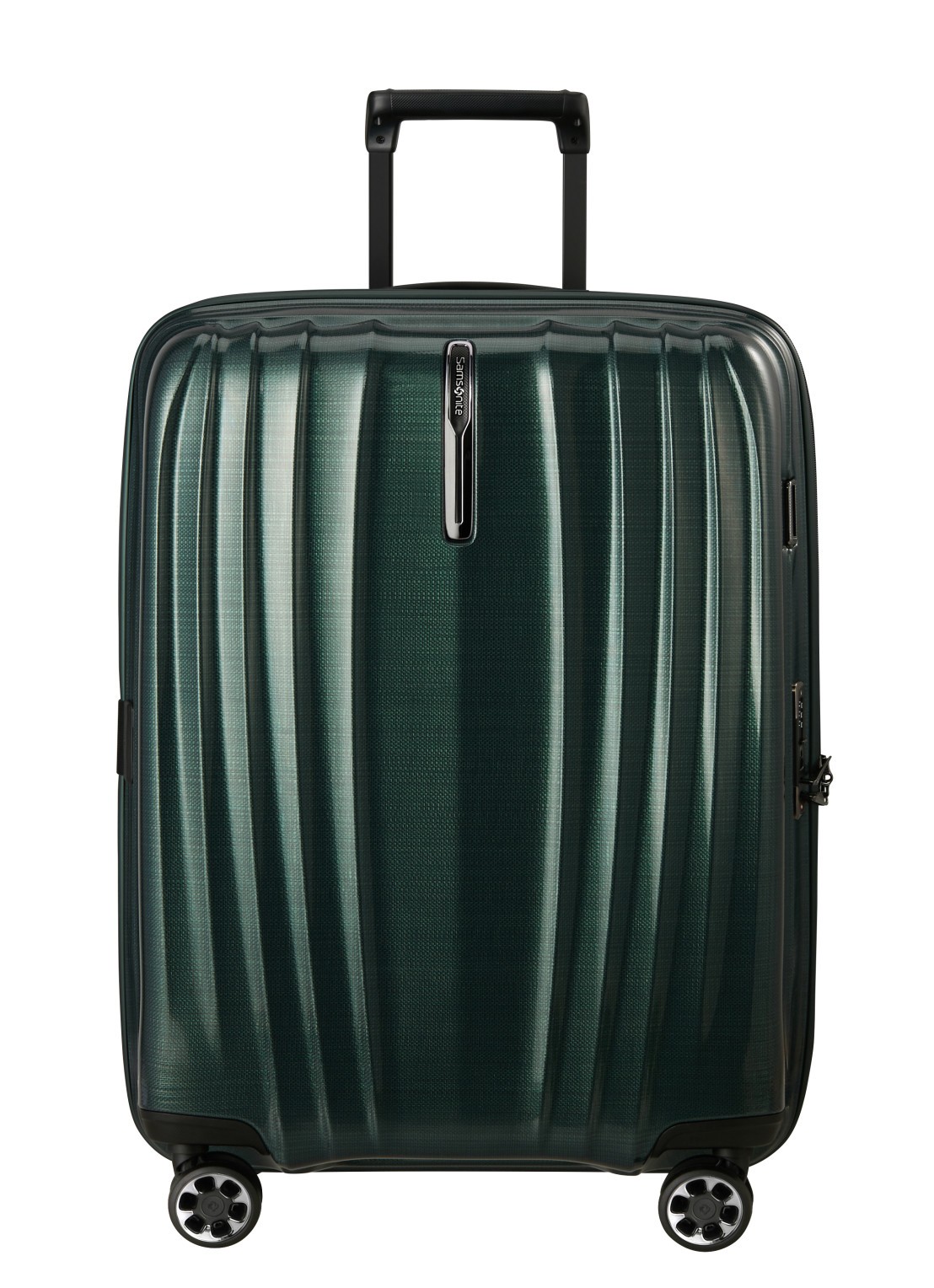Samsonite Nexis vergrootbare spinner 70 cm - voorkant 2 donkergroen