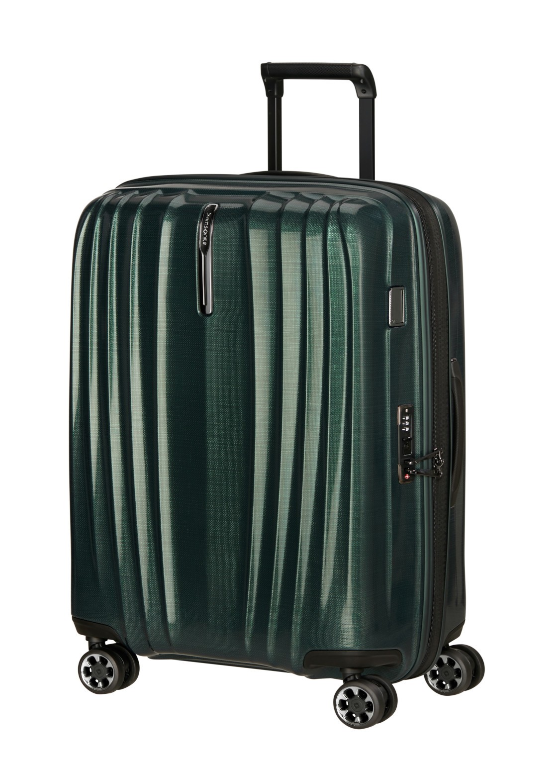 Samsonite Nexis vergrootbare spinner 70 cm - voorkant 3 donkergroen