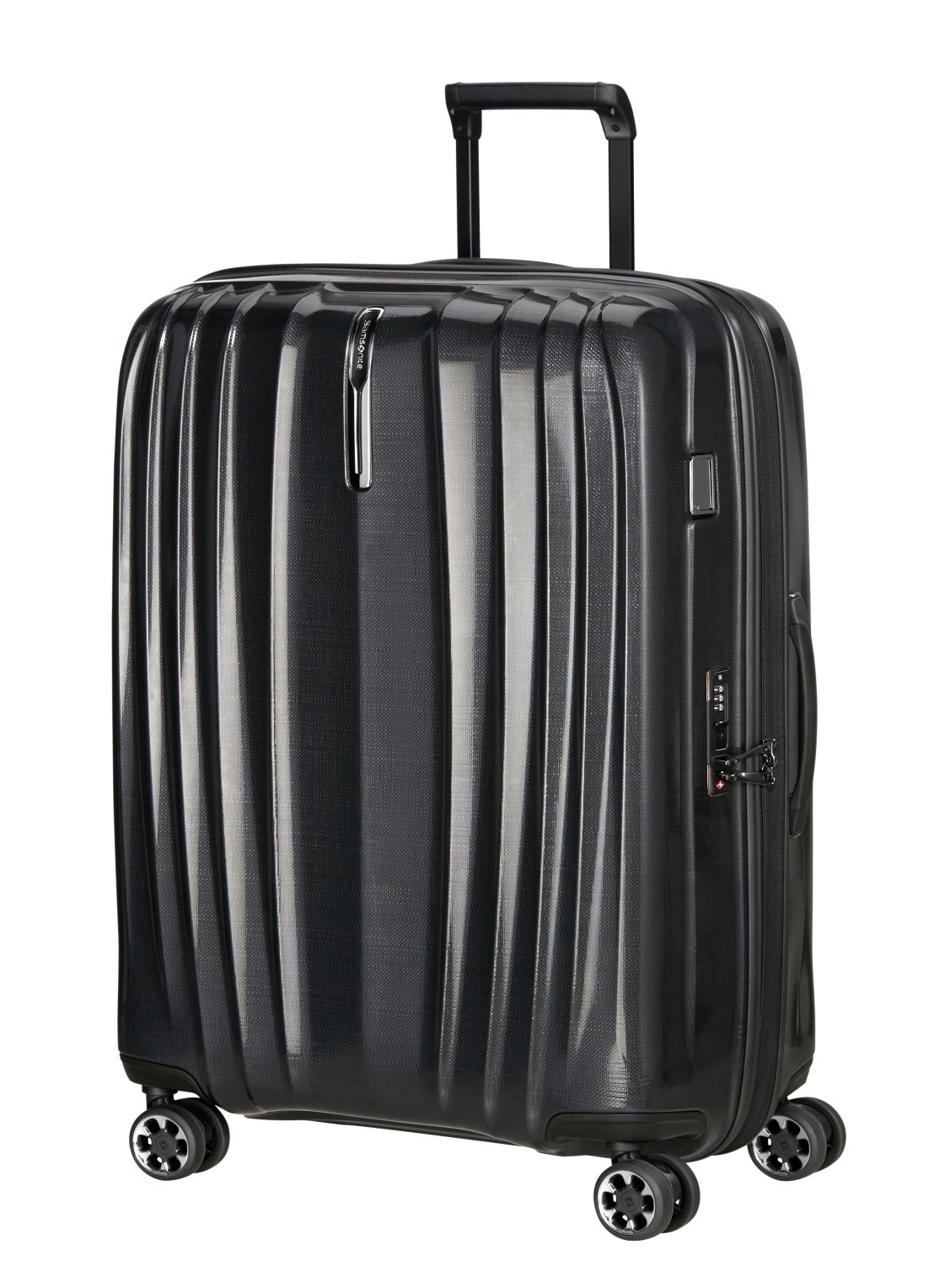 Samsonite Nexis vergrootbare spinner 76 cm - voorkant 2 zwart