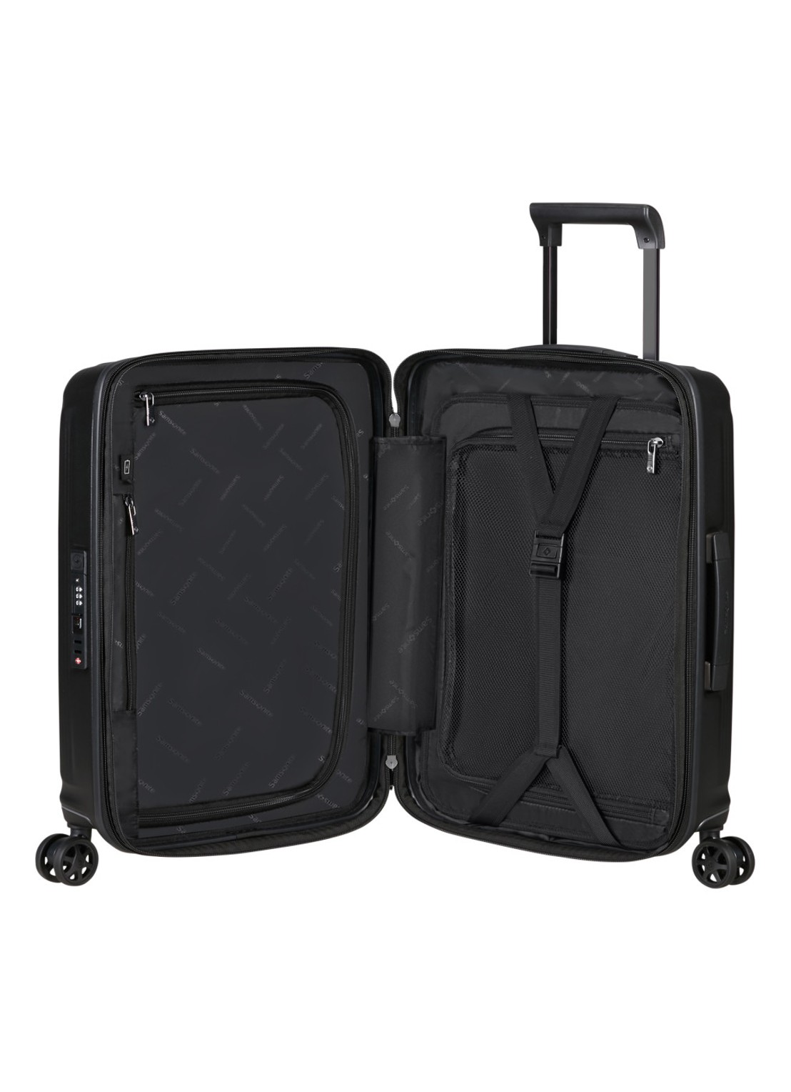 Samsonite Nuon spinner 55 cm - voorkant 2 zwart