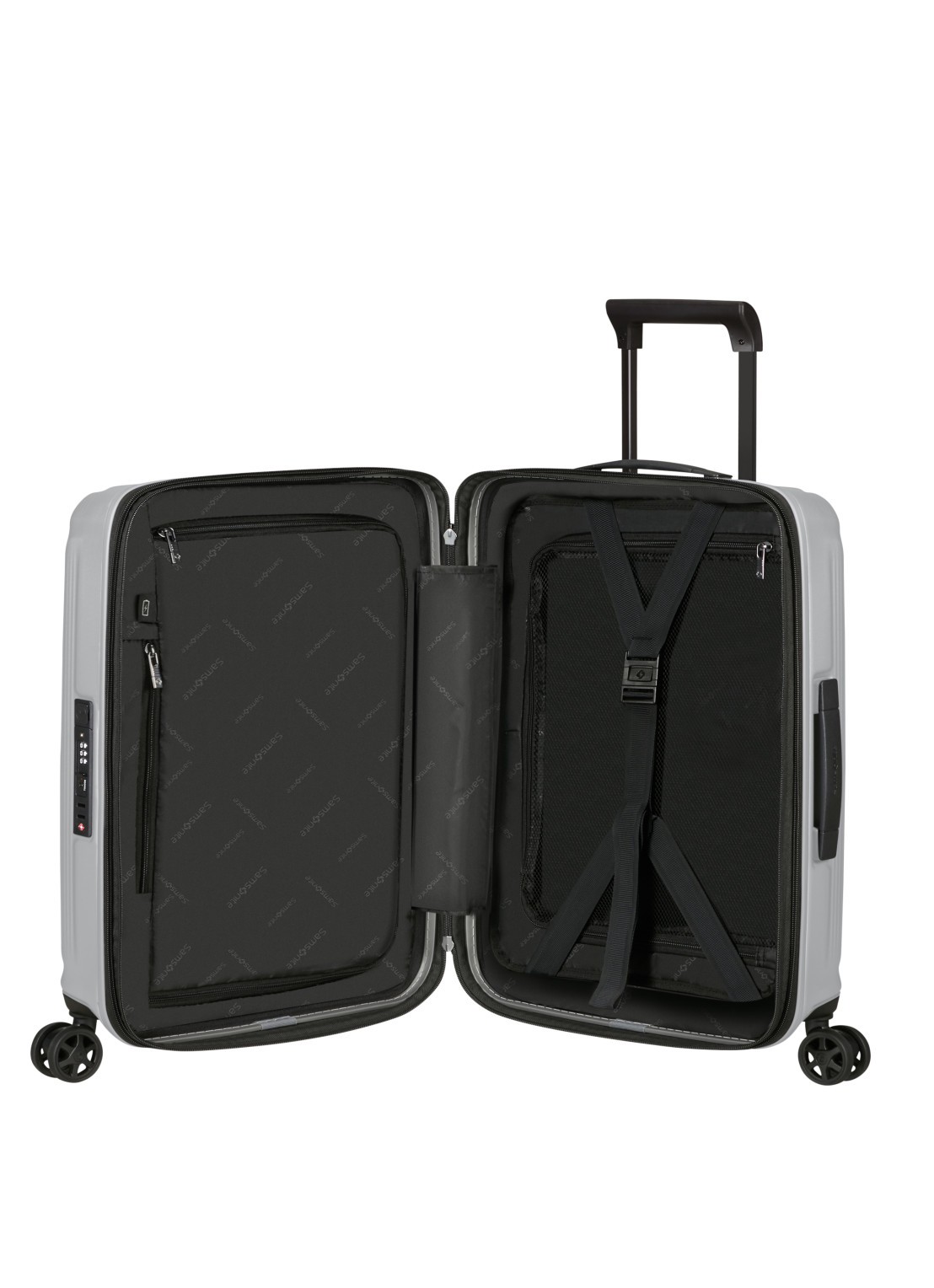 Samsonite Nuon spinner 55 cm - voorkant 7 zilver
