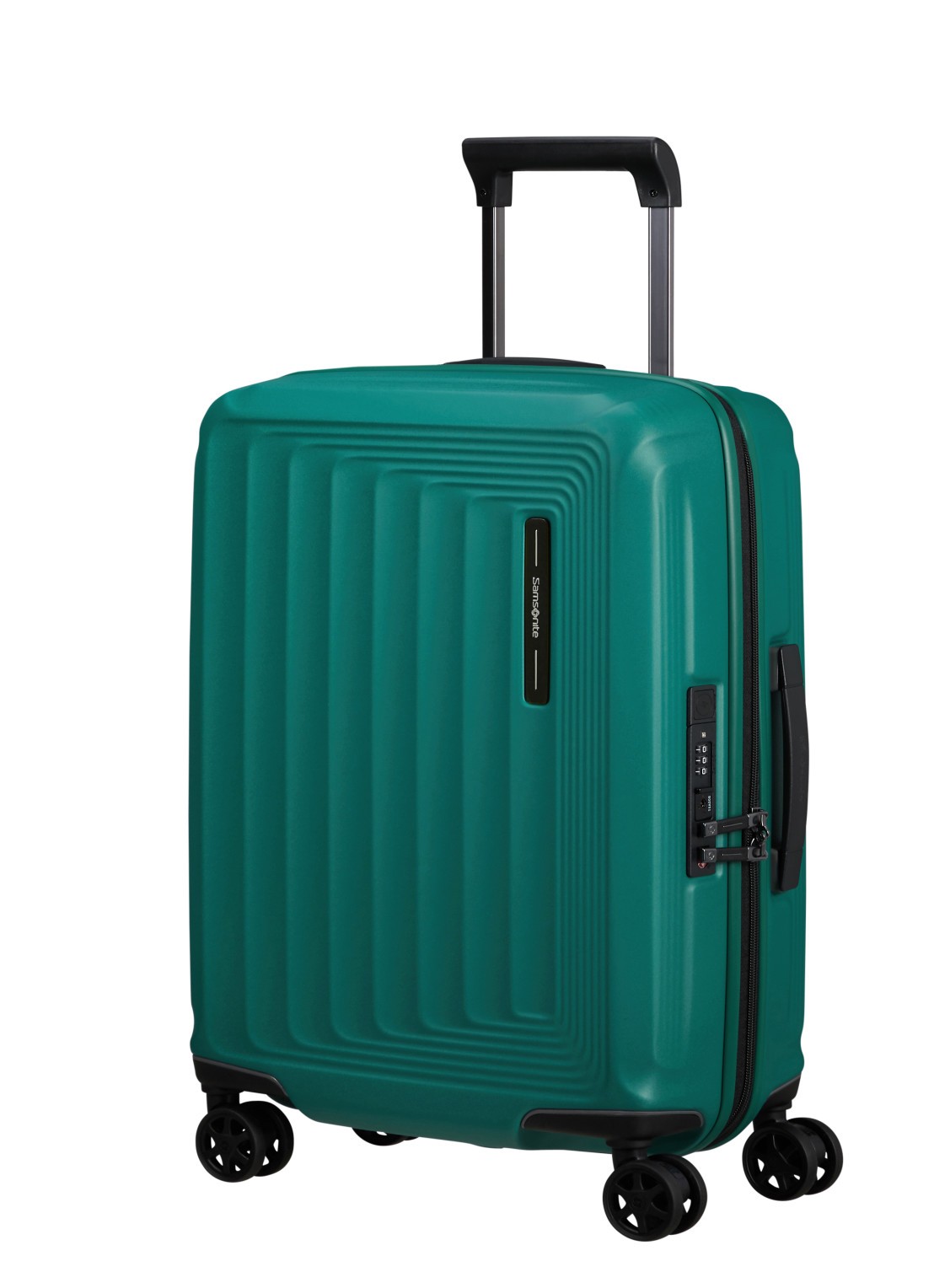 Samsonite Nuon vergrootbare spinner 55 cm - voorkant 2 groen
