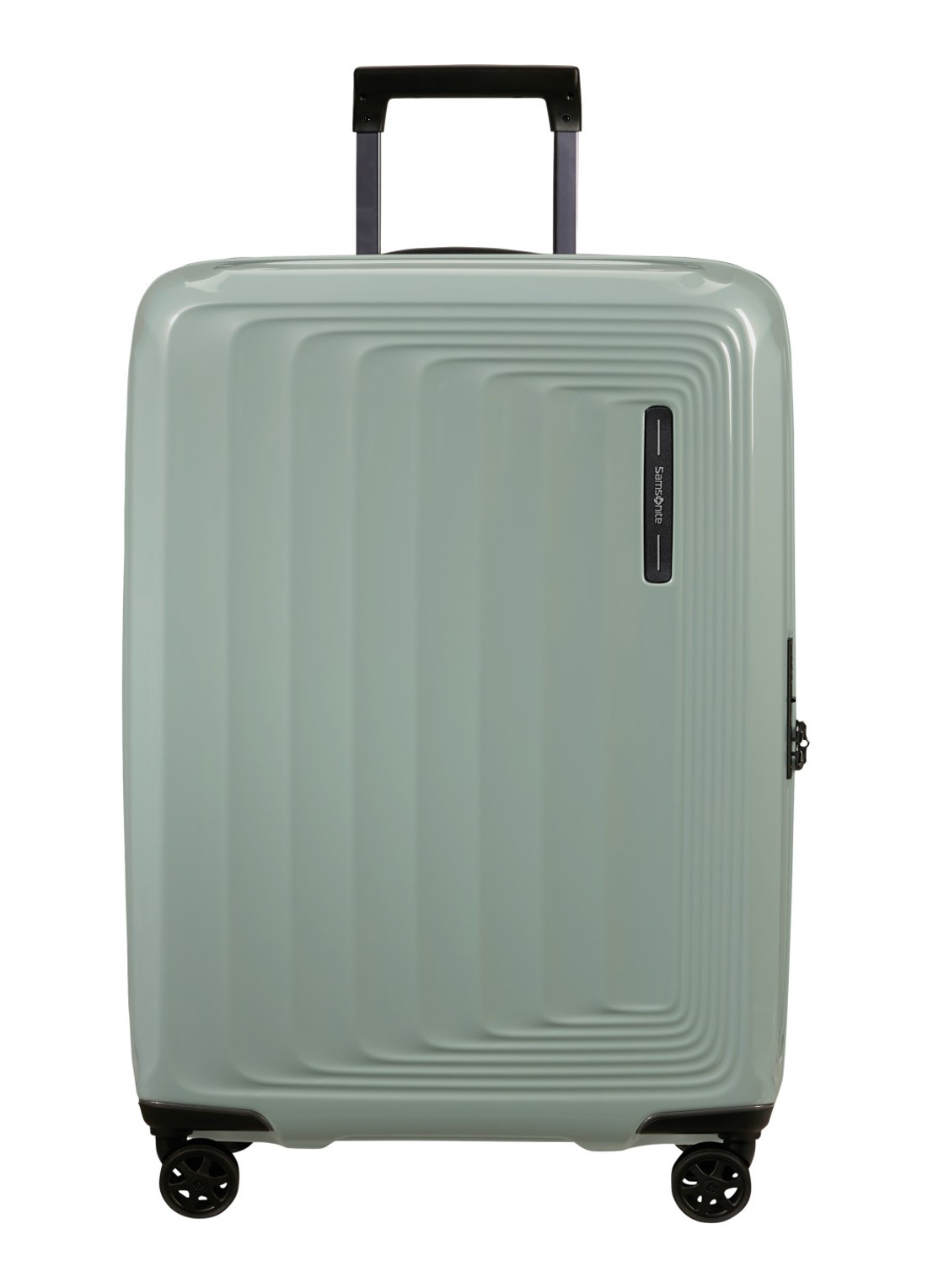 Samsonite Nuon vergrootbare spinner 69 cm - voorkant metallic mineral green / lichtgroen