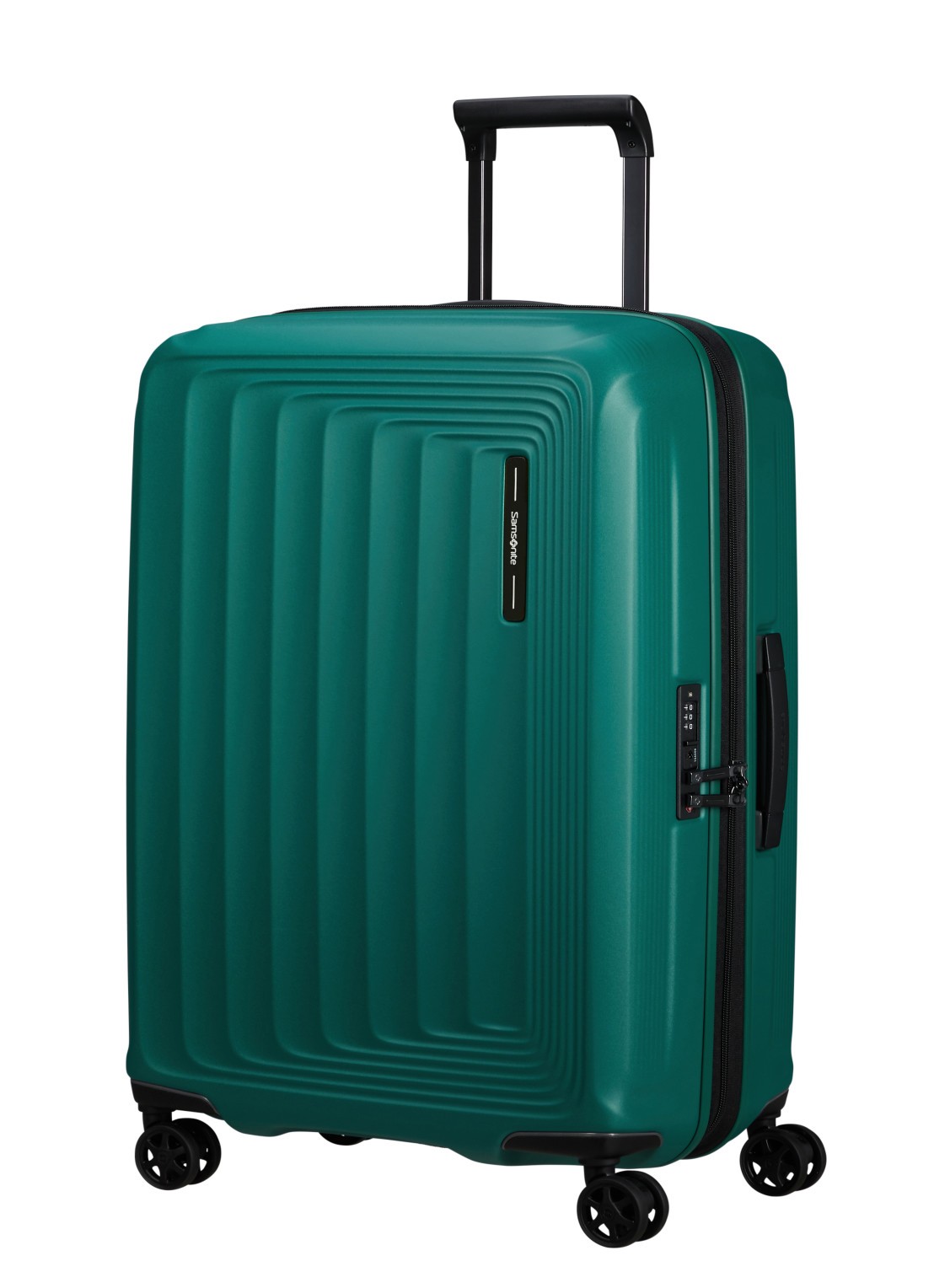 Samsonite Nuon vergrootbare spinner 69 cm - voorkant 2 donkergroen