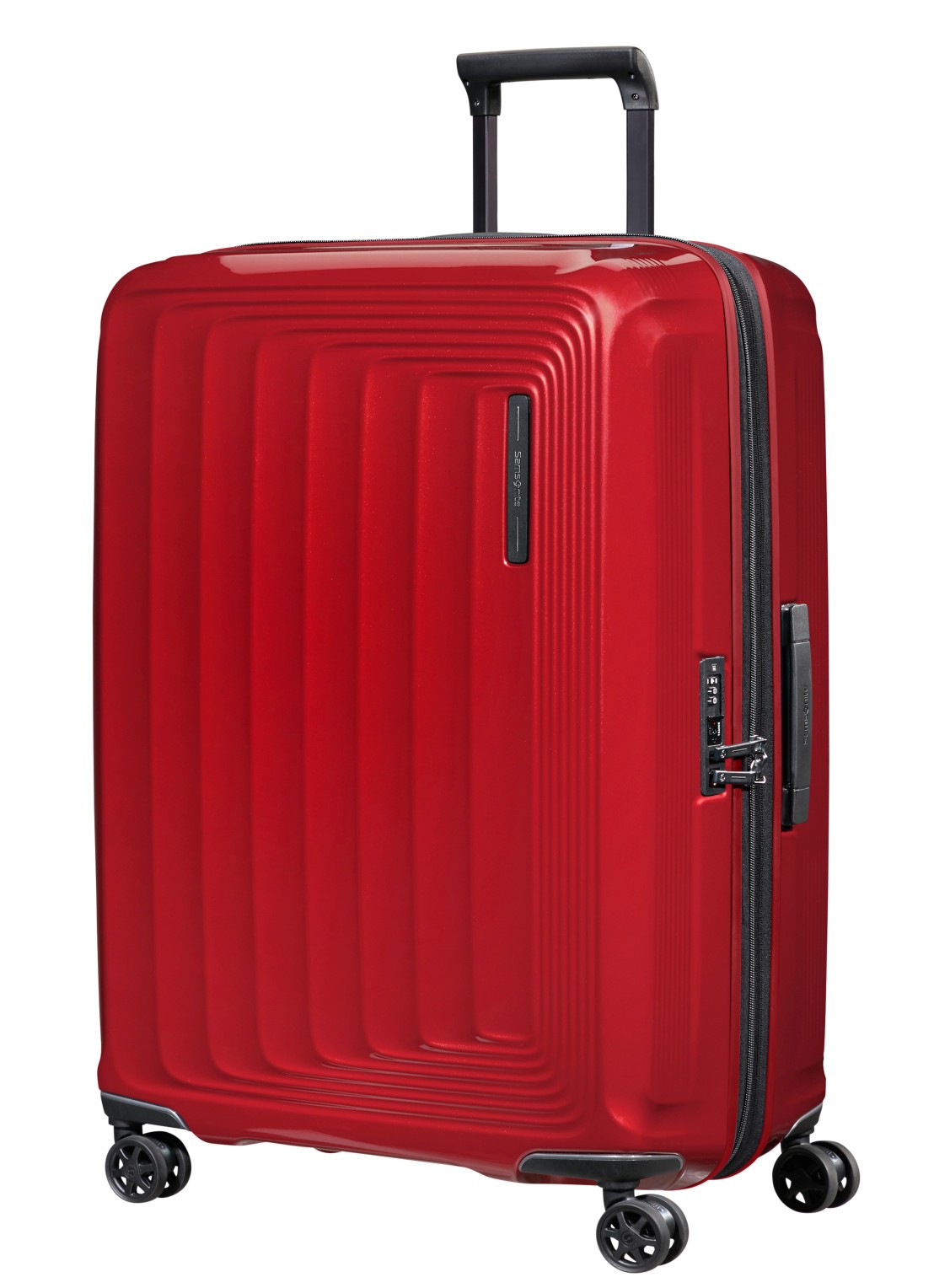 Samsonite Nuon vergrootbare spinner 75 cm - voorkant 6 metallic red