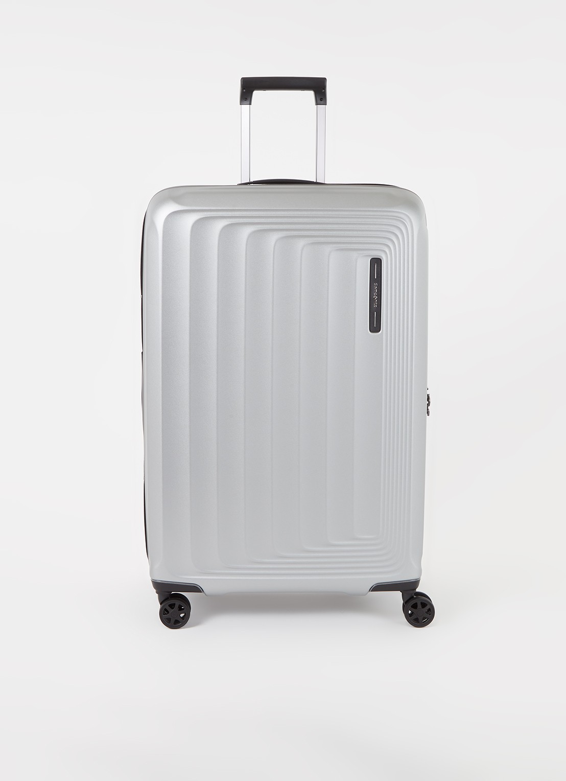 Samsonite Nuon vergrootbare spinner 75 cm - voorkant zilver