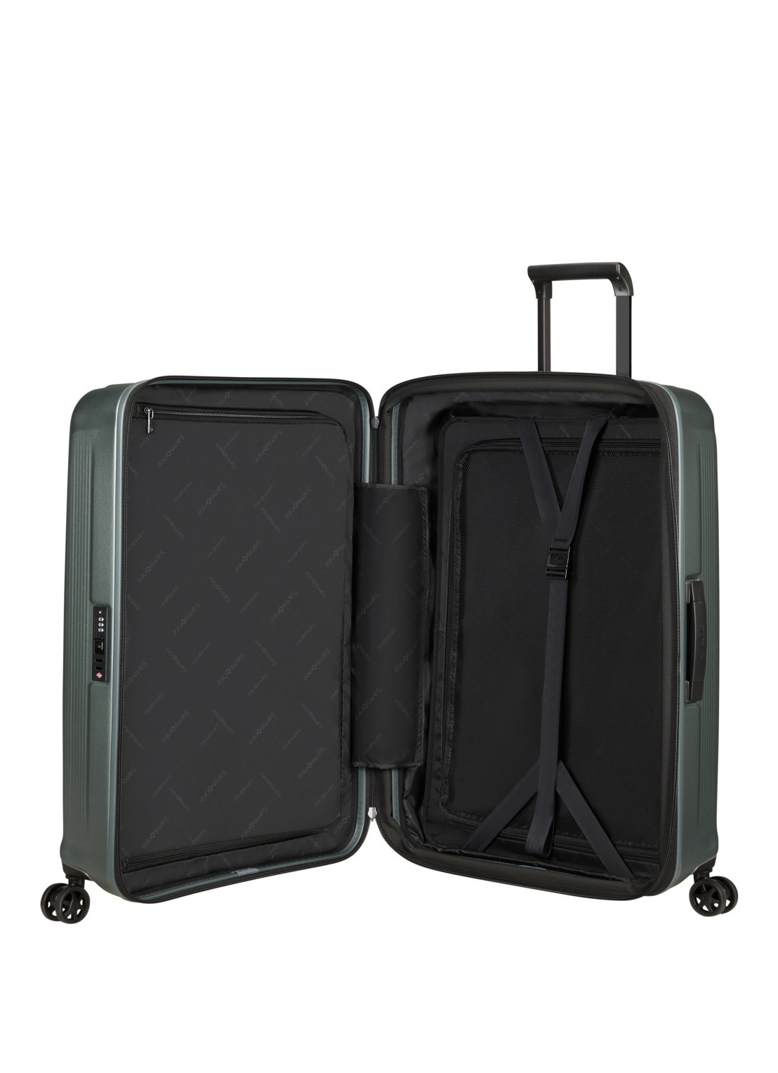 Samsonite Nuon vergrootbare spinner 75 cm - voorkant 6 khaki