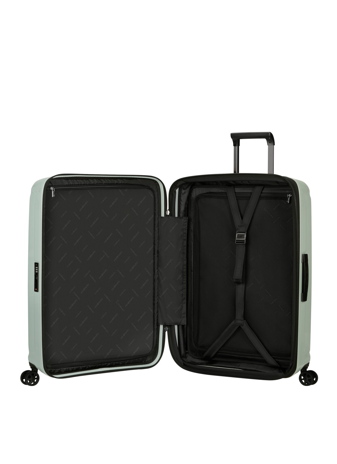 Samsonite Nuon vergrootbare spinner 75 cm - achterkant 5 metallic mineral green / lichtgroen
