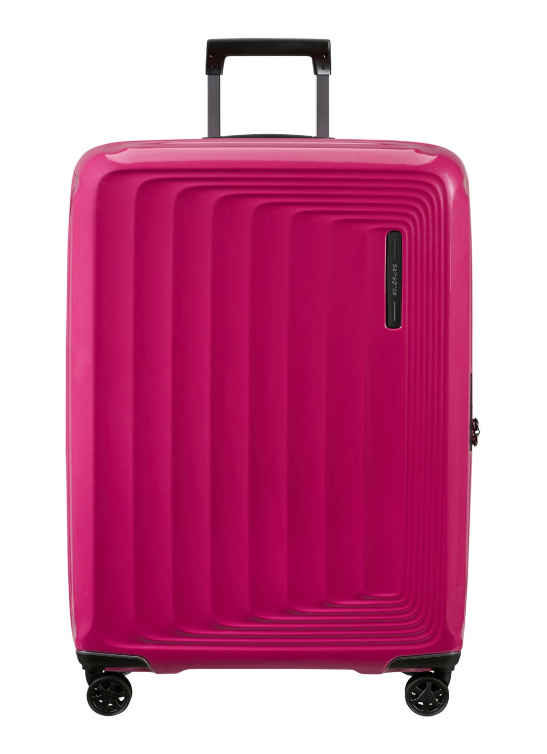 Samsonite Nuon vergrootbare spinner 75 cm - voorkant metallic ruby / donkerroze