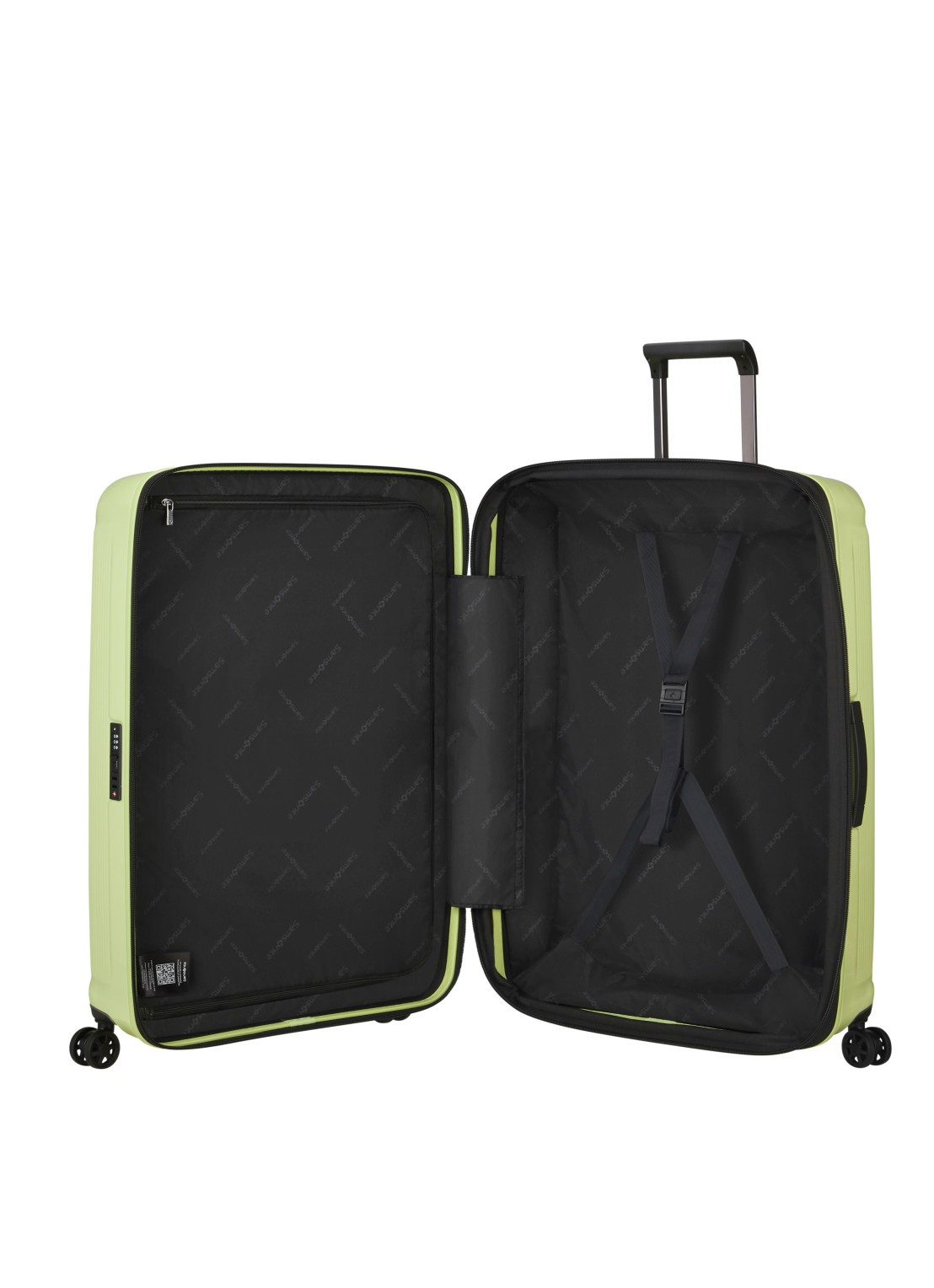 Samsonite Nuon vergrootbare spinner 81 cm - voorkant 2 lime