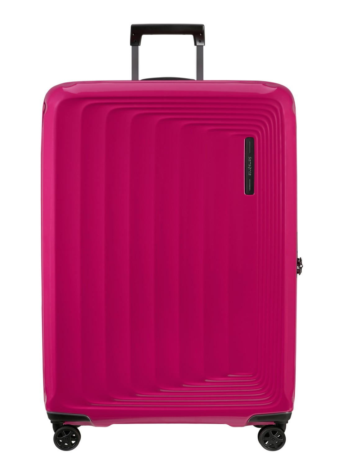Samsonite Nuon vergrootbare spinner 81 cm - voorkant 2 metallic ruby / donkerroze