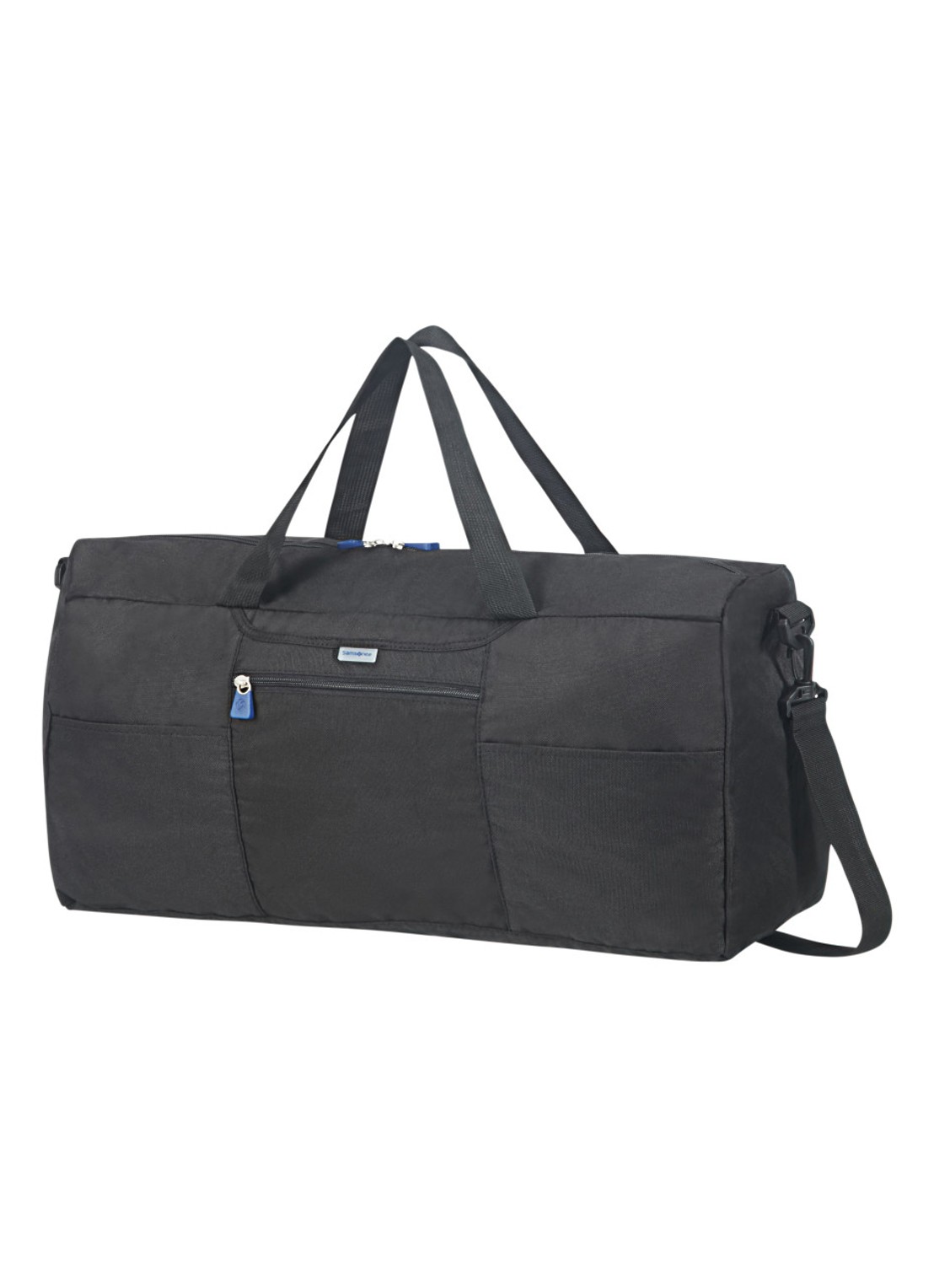 Samsonite Opvouwbare weekendtas met afneembare schouderriem - voorkant zwart