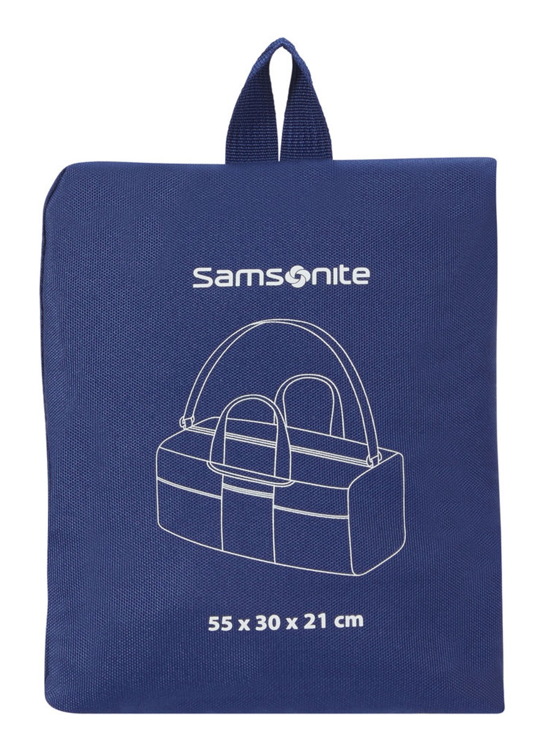 Samsonite Opvouwbare weekendtas met afneembare schouderriem - voorkant blauw