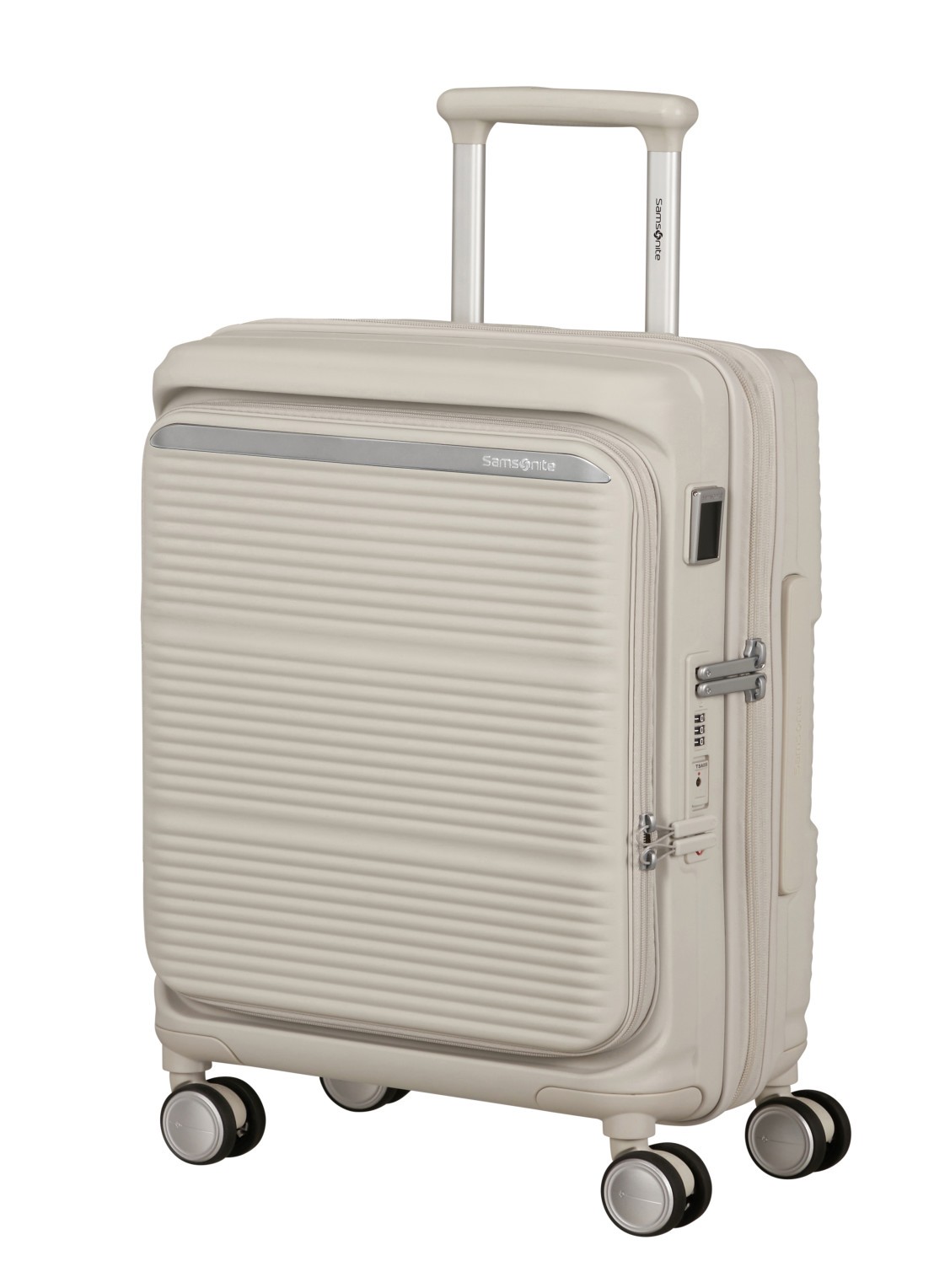 Samsonite Paralux vergrootbare spinner 55 cm - voorkant 2 grijs