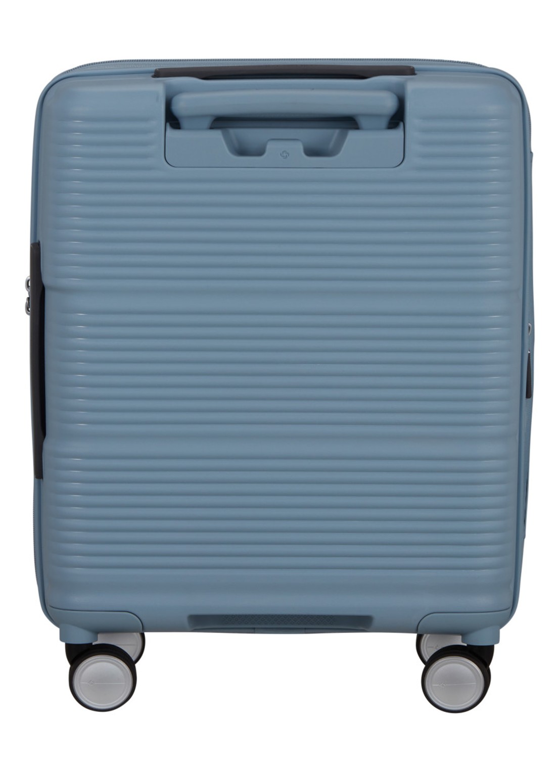 Samsonite Paralux vergrootbare spinner 55 cm - achterkant 3 blauw