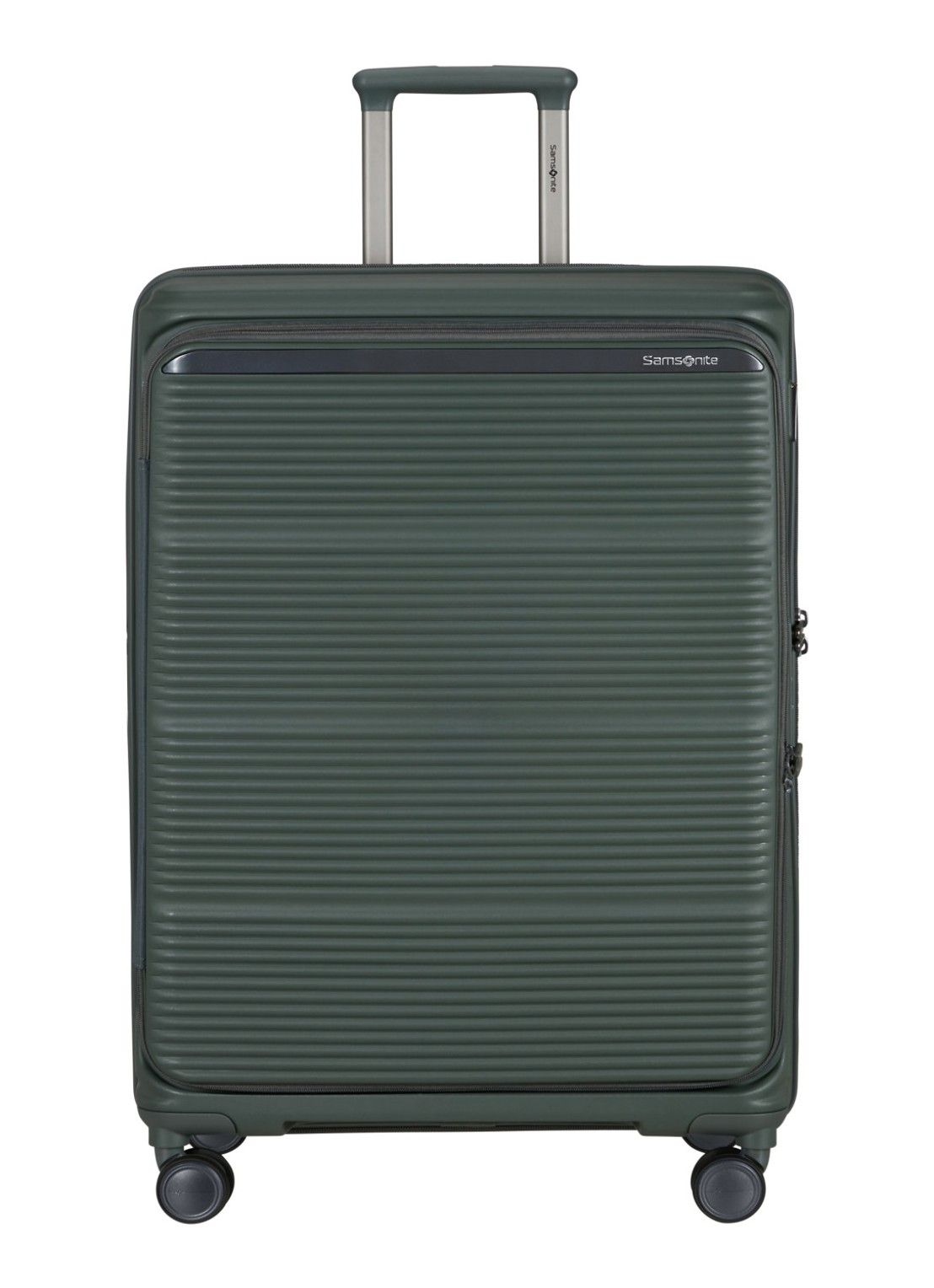 Samsonite Paralux vergrootbare spinner 75 cm - voorkant olijfgroen