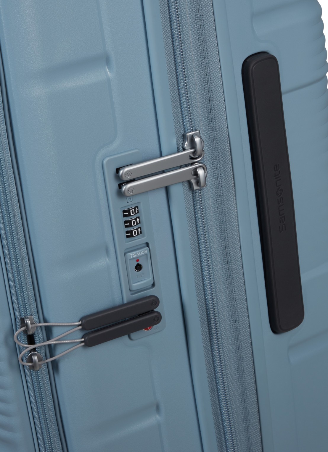 Samsonite Paralux vergrootbare spinner 75 cm - detail blauw