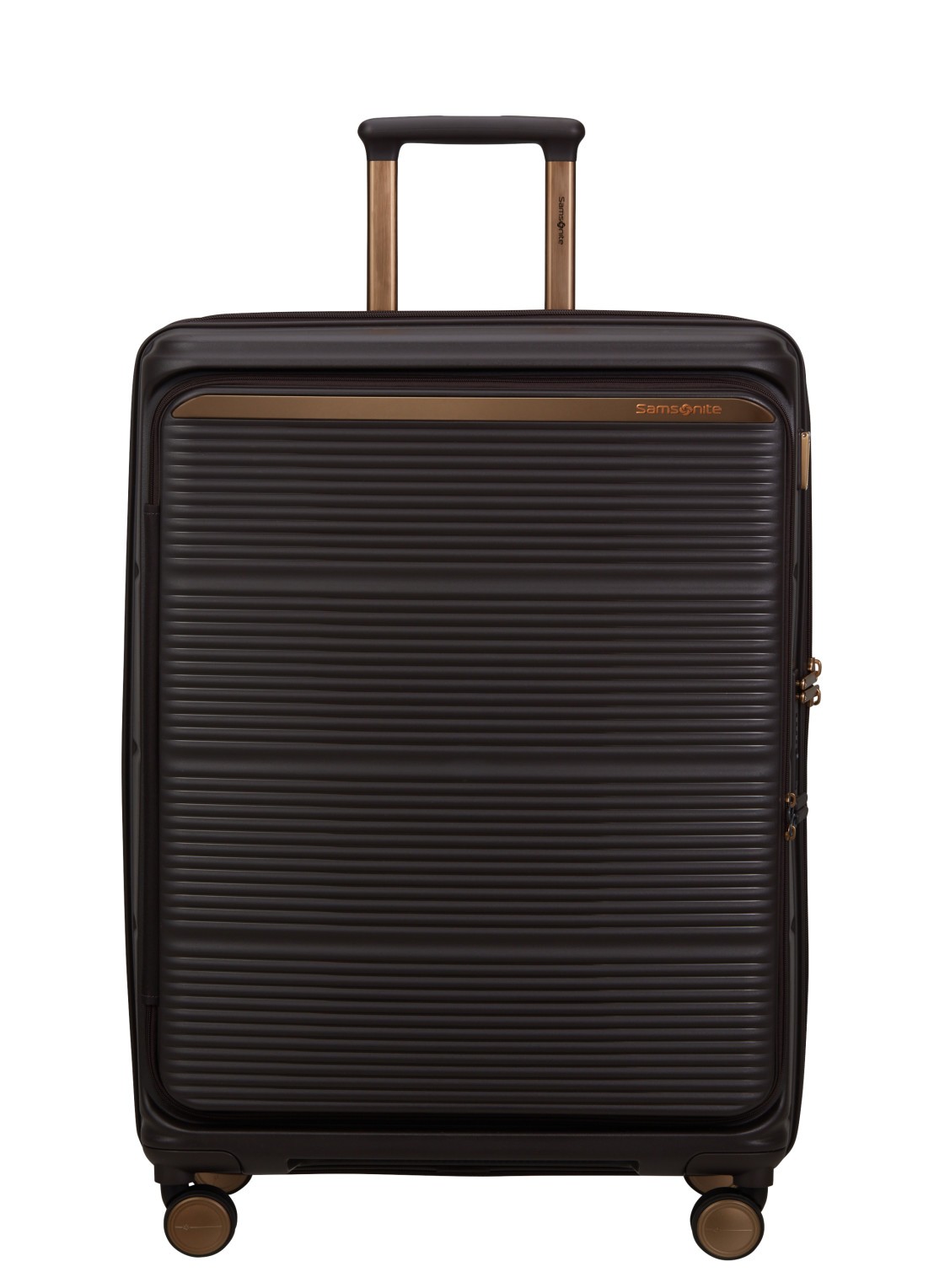 Samsonite Paralux vergrootbare spinner 75 cm - voorkant 2 bruin