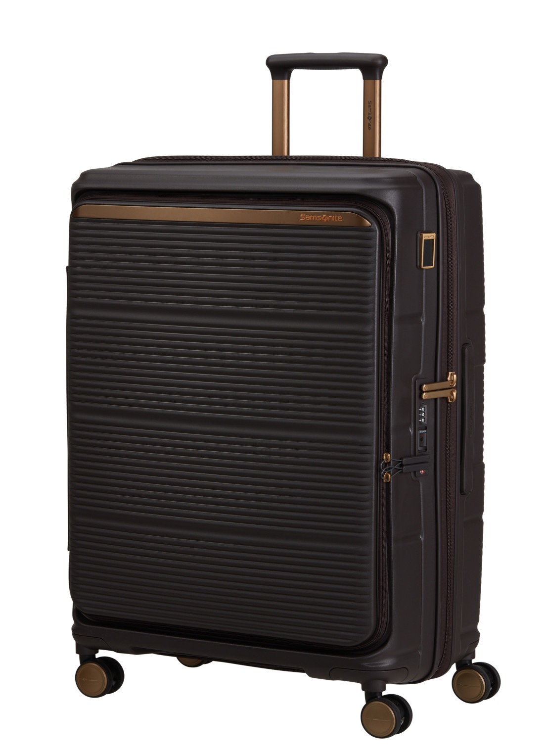 Samsonite Paralux vergrootbare spinner 75 cm - voorkant 3 bruin