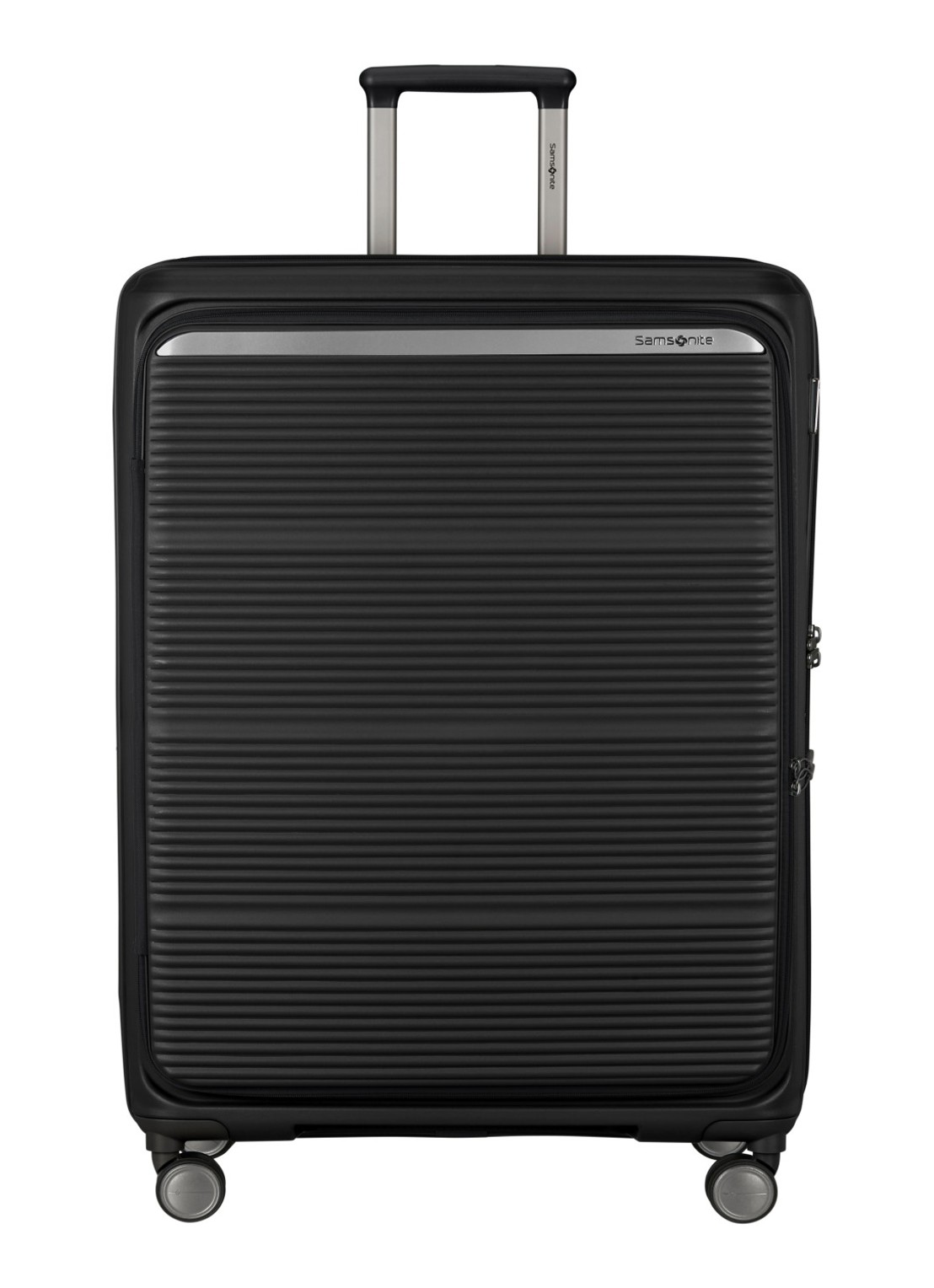 Samsonite Paralux vergrootbare spinner 81 cm - voorkant 2 zwart