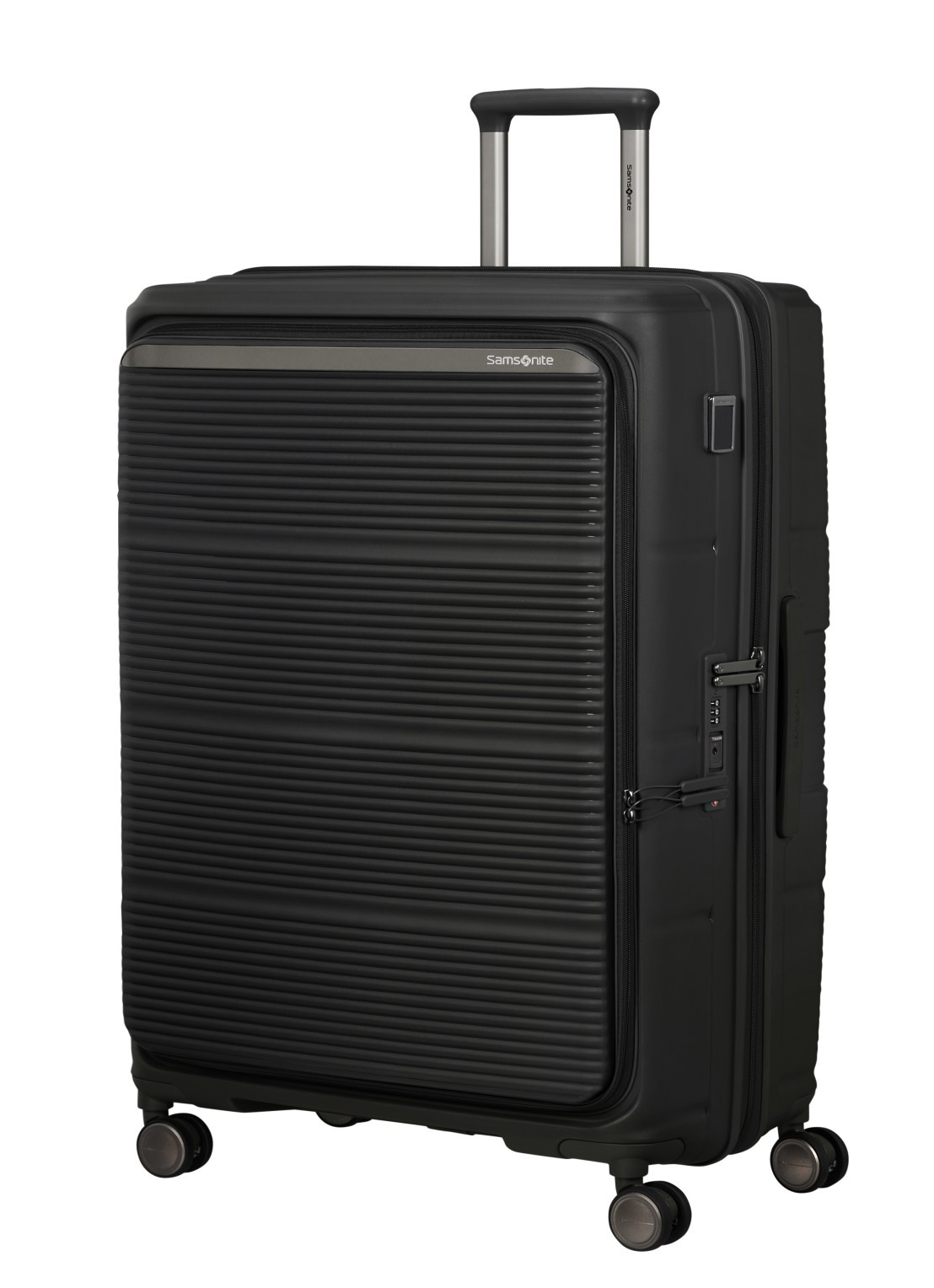 Samsonite Paralux vergrootbare spinner 81 cm - voorkant 3 zwart