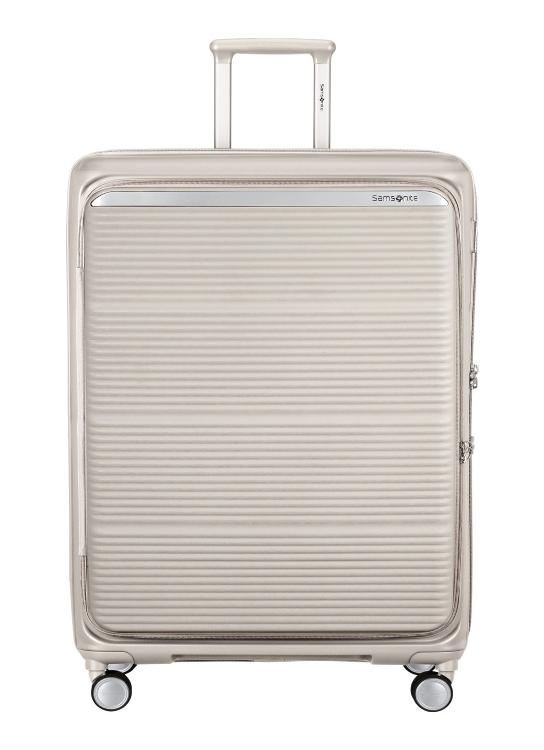 Samsonite Paralux vergrootbare spinner 81 cm - voorkant 2 lichtgrijs