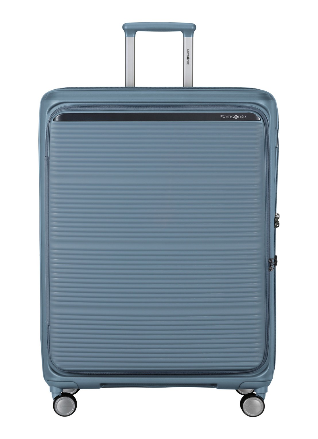 Samsonite Paralux vergrootbare spinner 81 cm - voorkant blauw