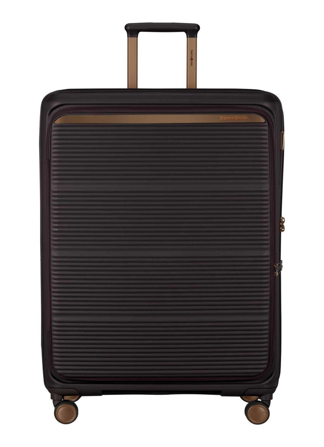 Samsonite Paralux vergrootbare spinner 81 cm - voorkant donkerbruin
