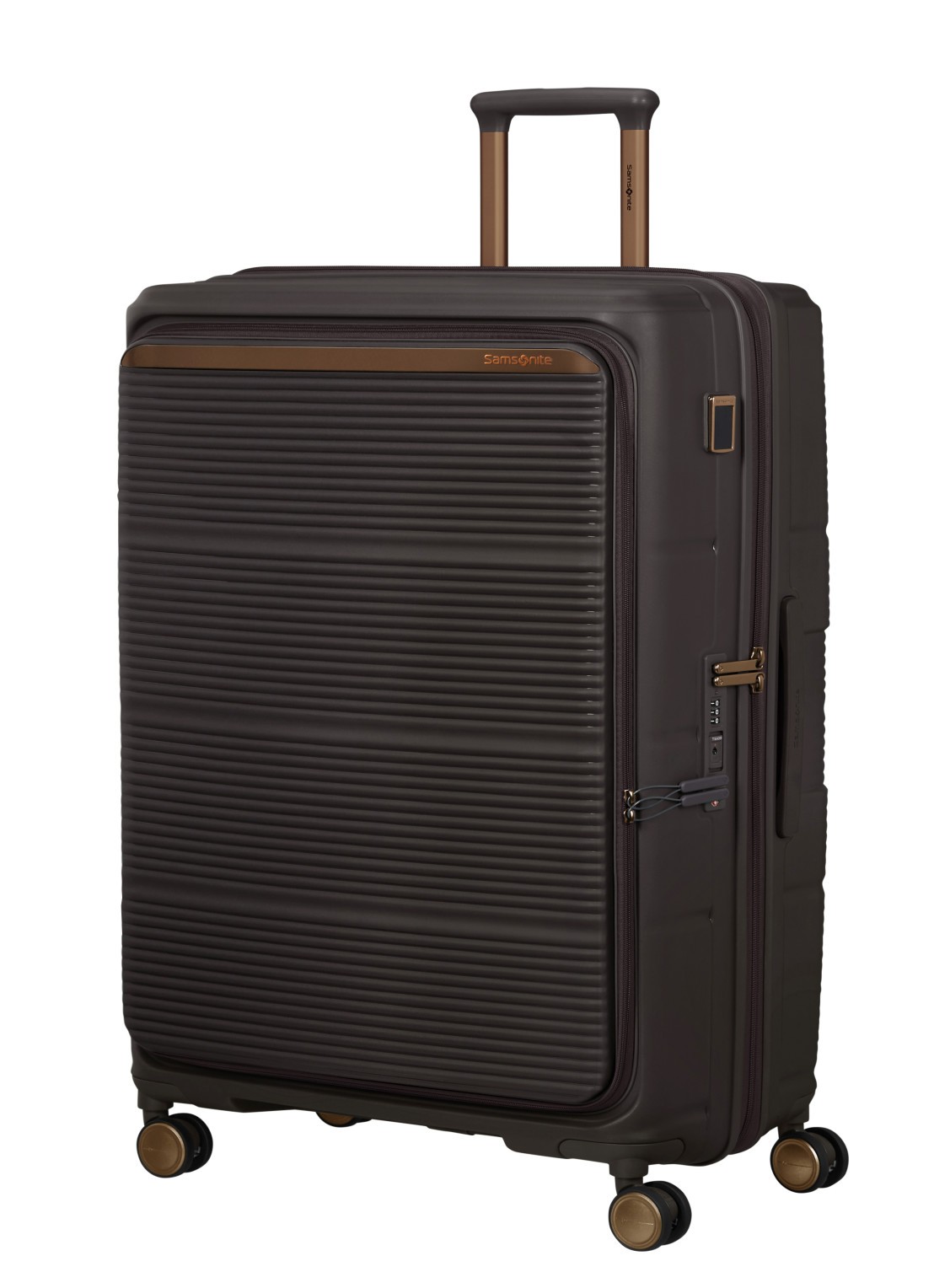 Samsonite Paralux vergrootbare spinner 81 cm - voorkant 2 donkerbruin