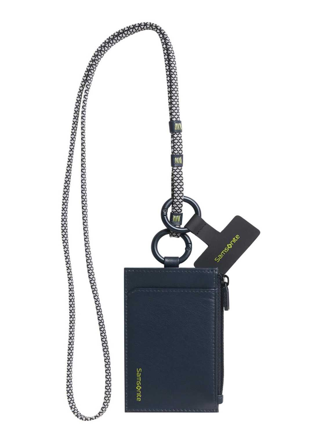 Samsonite Prismix pasjeshouder van leer - voorkant 2 donkerblauw