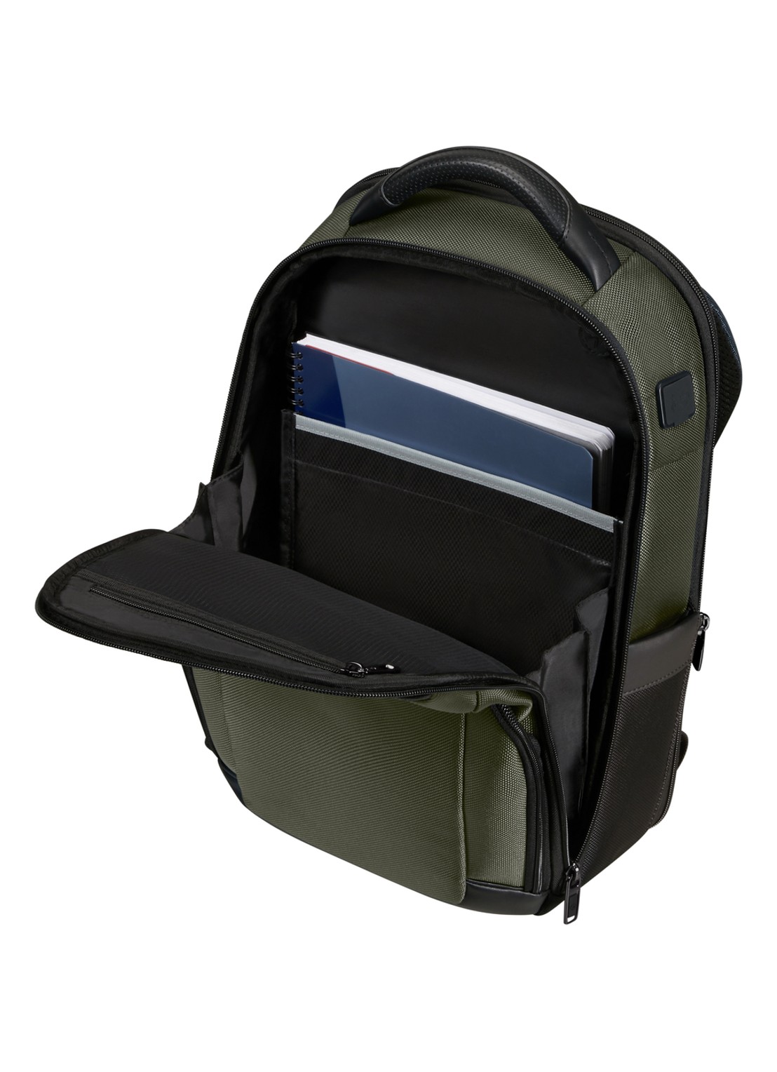 Samsonite Pro-DLX 6 laptoprugzak 14 inch  - achterkant 4 bronsgroen