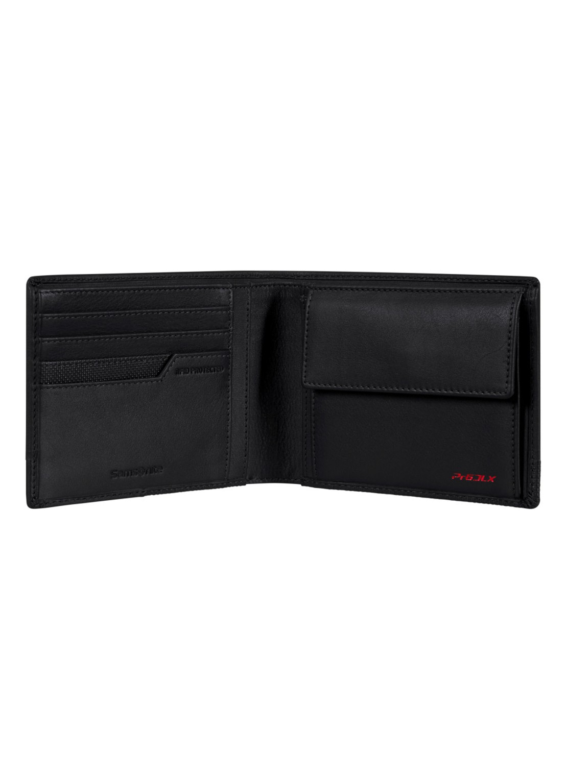 Samsonite Pro-DLX 6 portemonnee van leer - voorkant 3 zwart