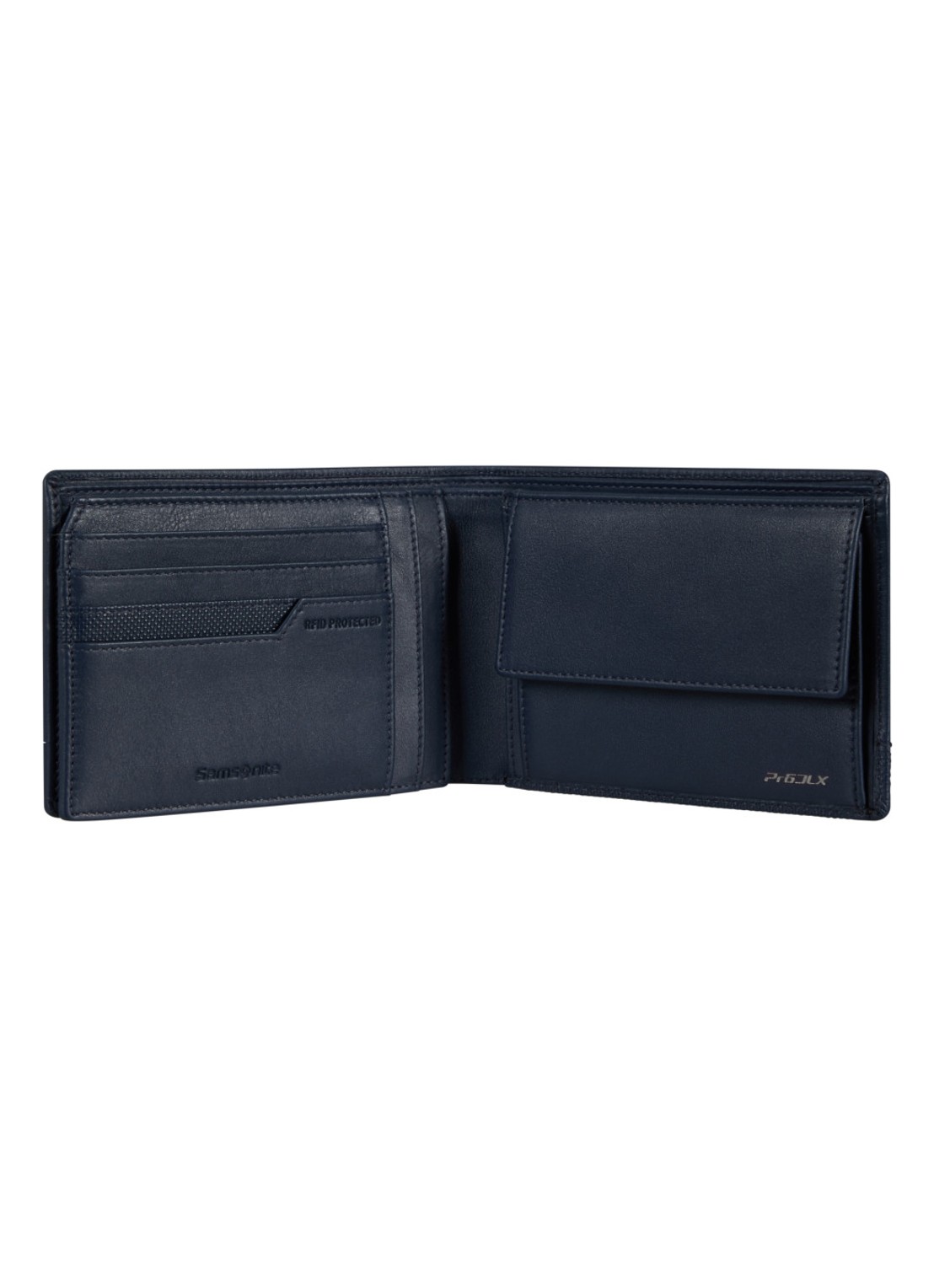 Samsonite Pro-DLX 6 portemonnee van leer - voorkant 2 donkerblauw